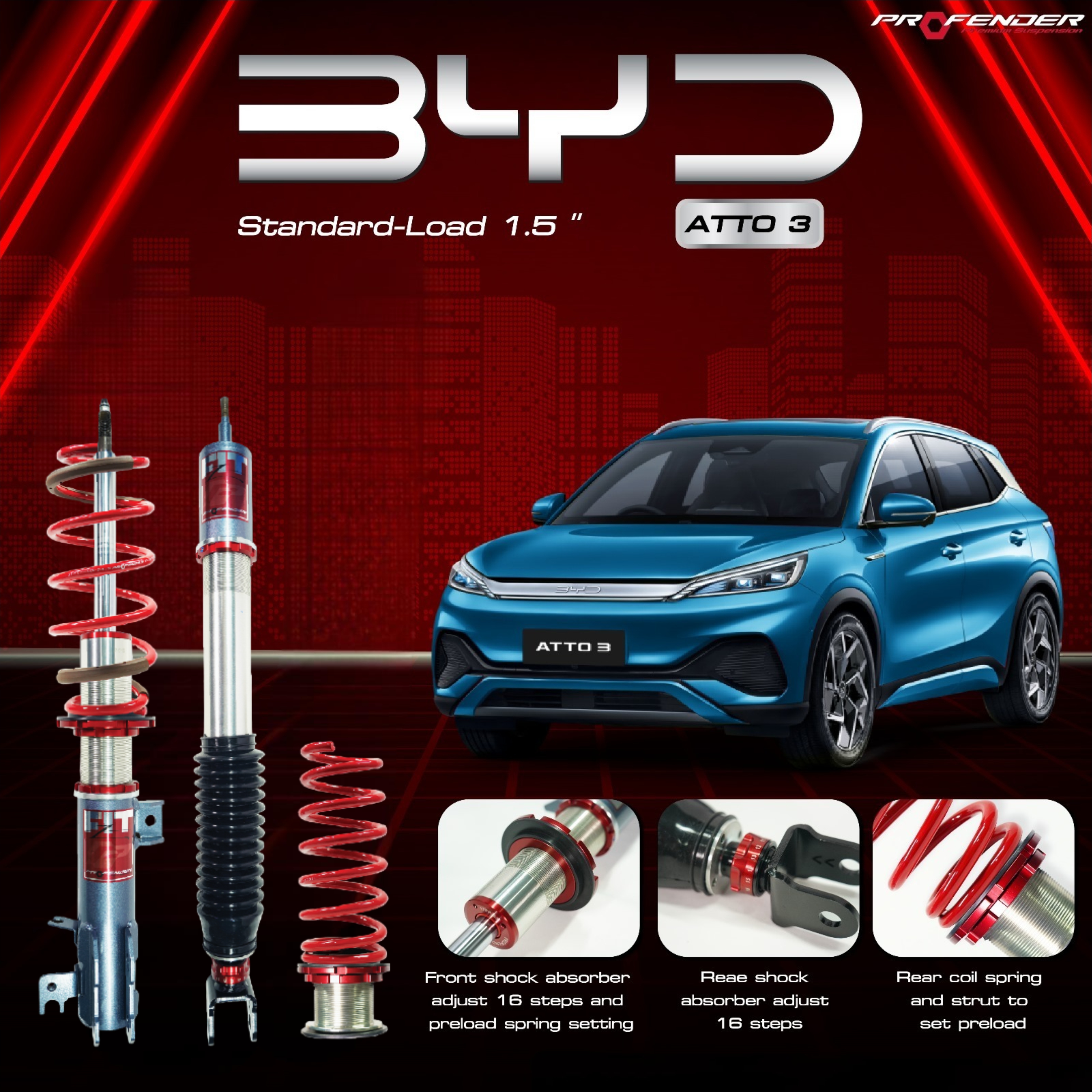 PROFENDER COILOVER FITZ SERIES BYD ATTO3