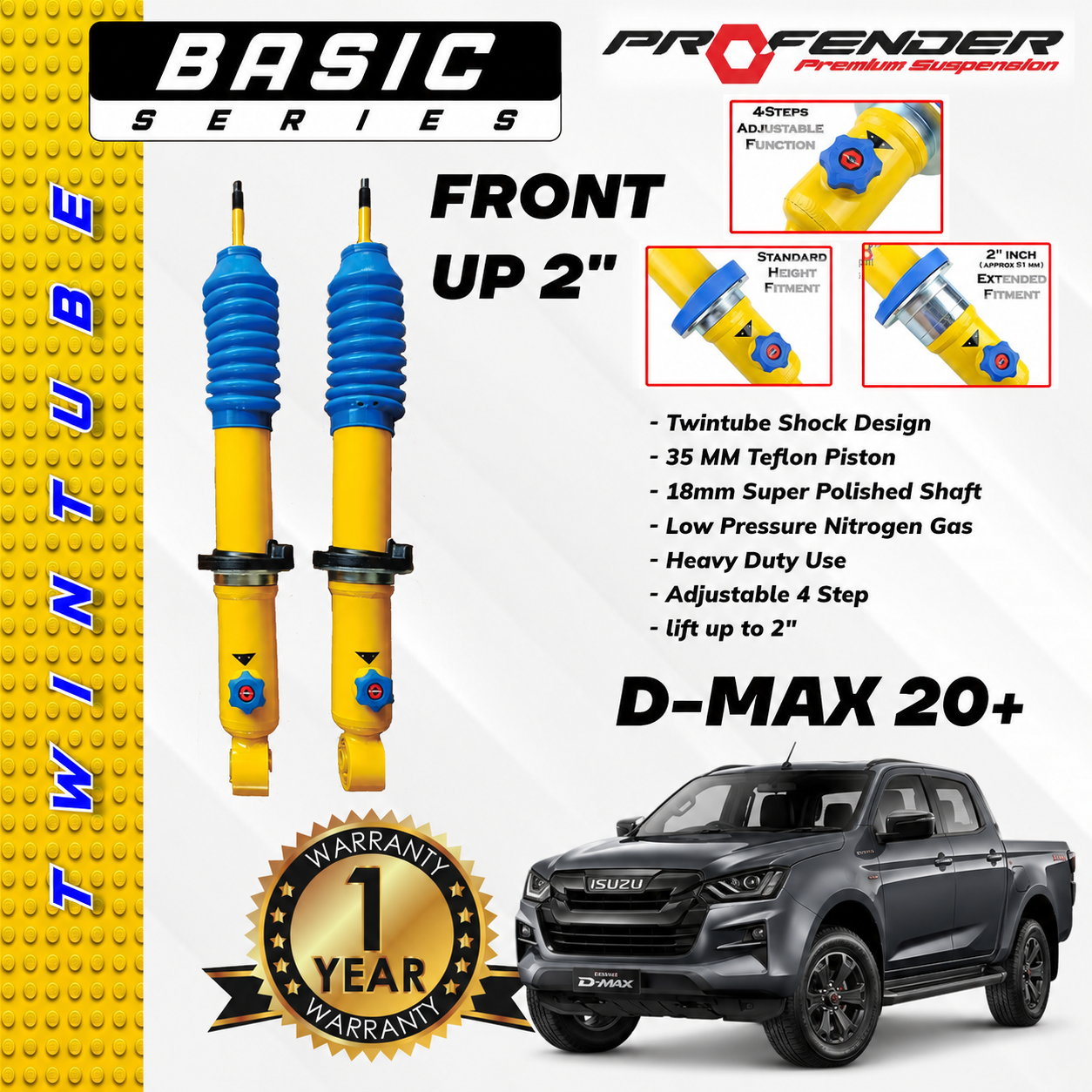 PROFENDER BASIC SERIES 4 STEP ISUZU DMAX 20+