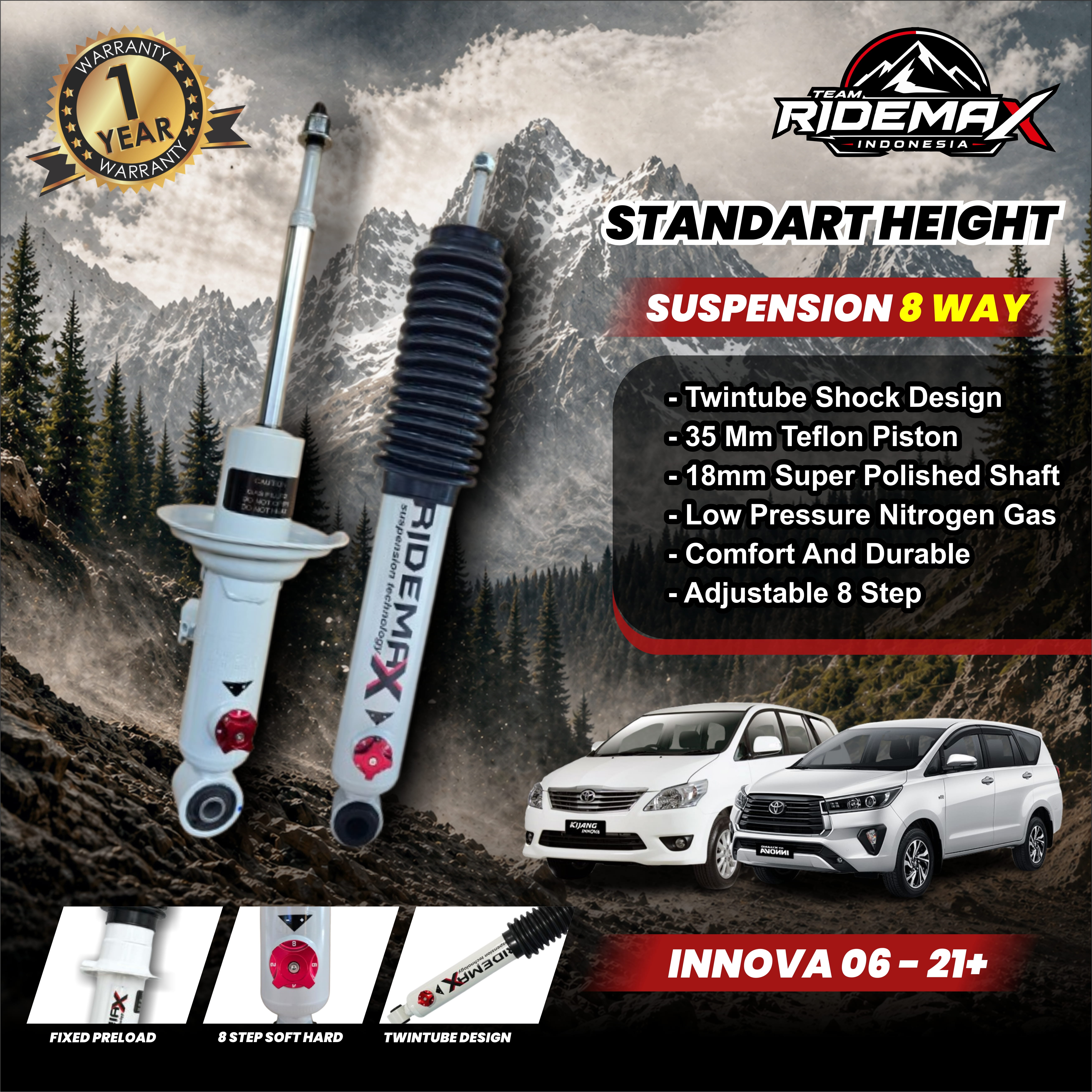 PROFENDER RIDEMAX 8 STEP TOYOTA INNOVA 16+