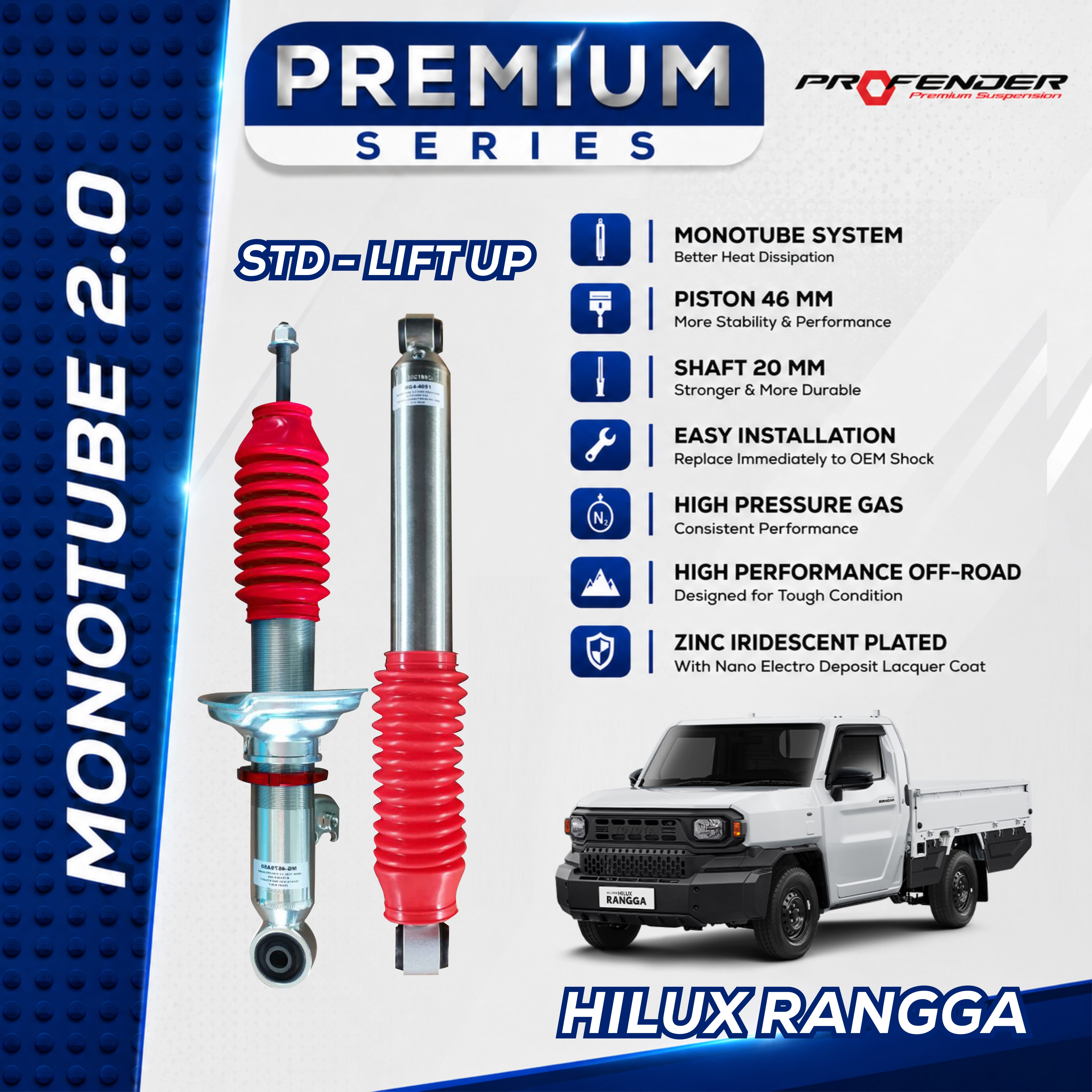 PROFENDER PREMIUM SERIES Monotube 2.0 TOYOTA HILUX RANGGA