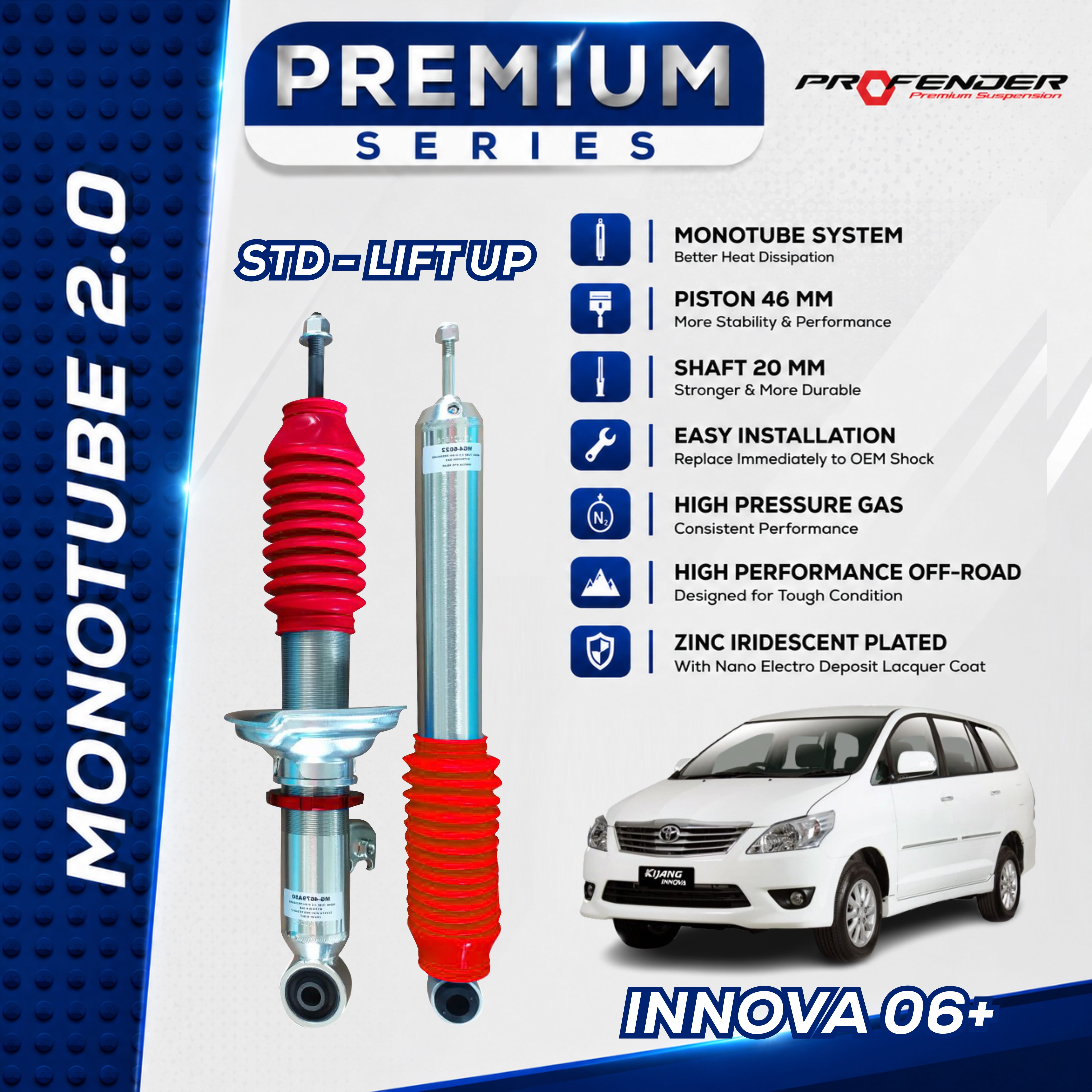 PROFENDER PREMIUM SERIES Monotube 2.0 TOYOTA INNOVA 06+