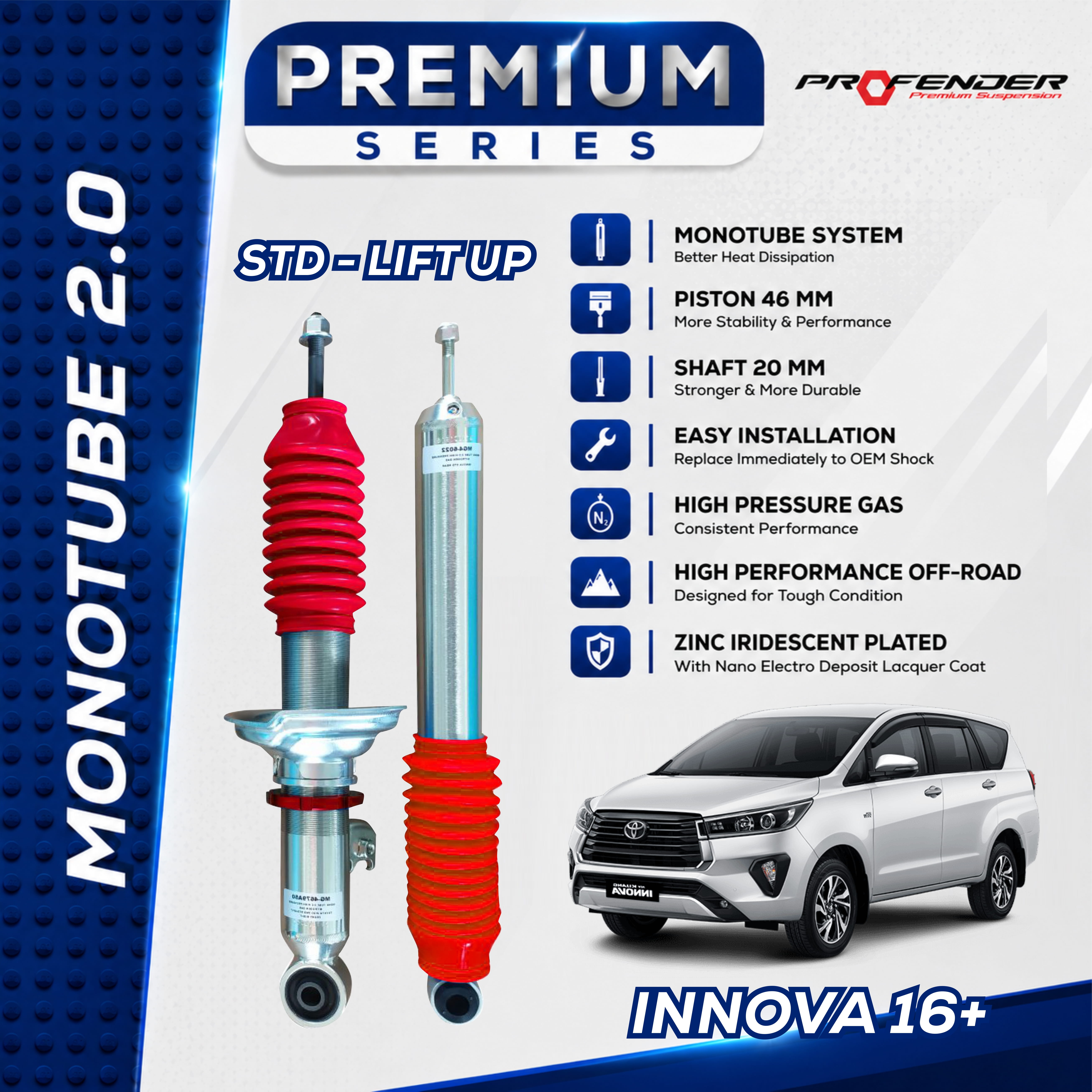 PROFENDER PREMIUM SERIES Monotube 2.0 TOYOTA INNOVA 16+