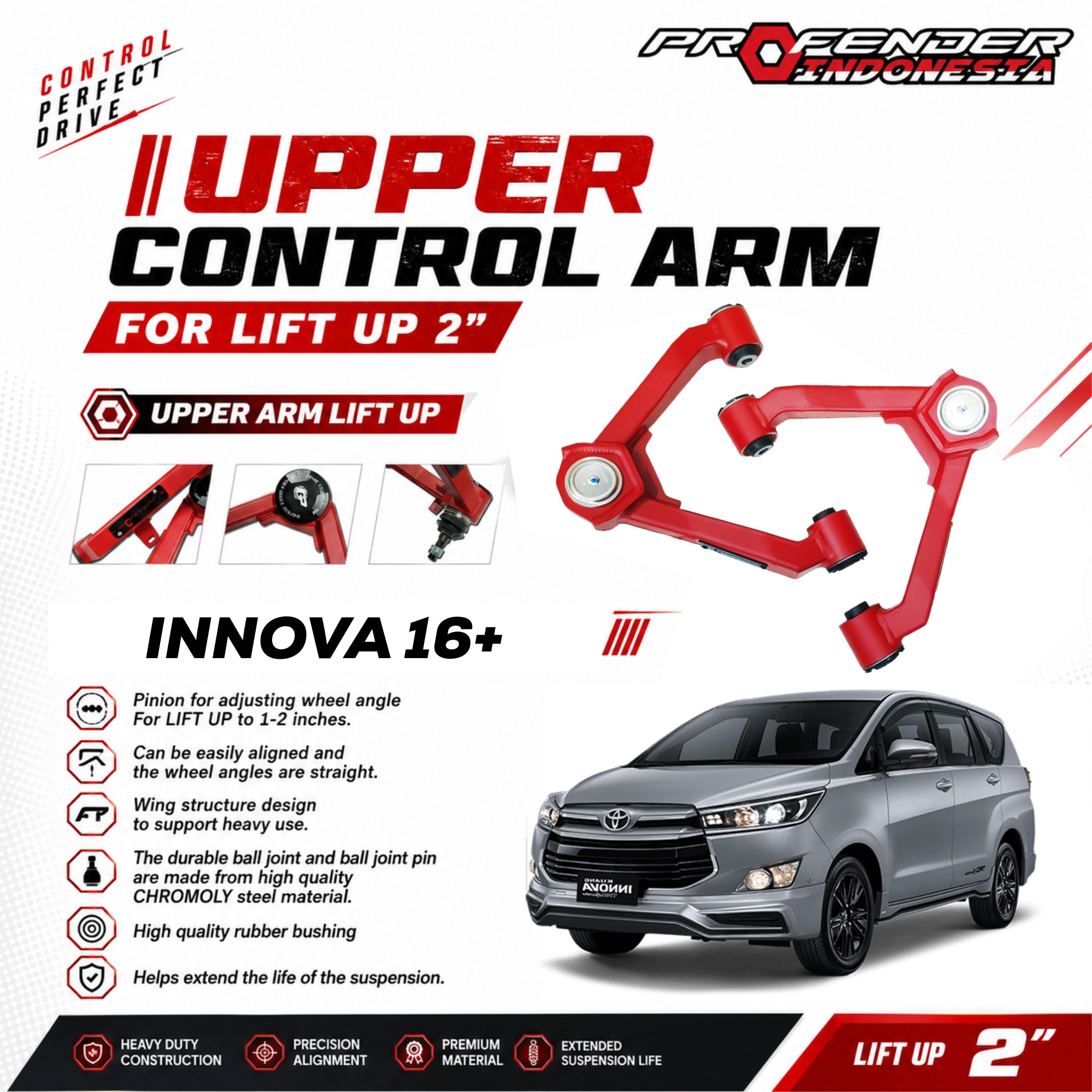 FRONT UPPER CONTROL ARM SERIES TOYOTA INNOVA 16+