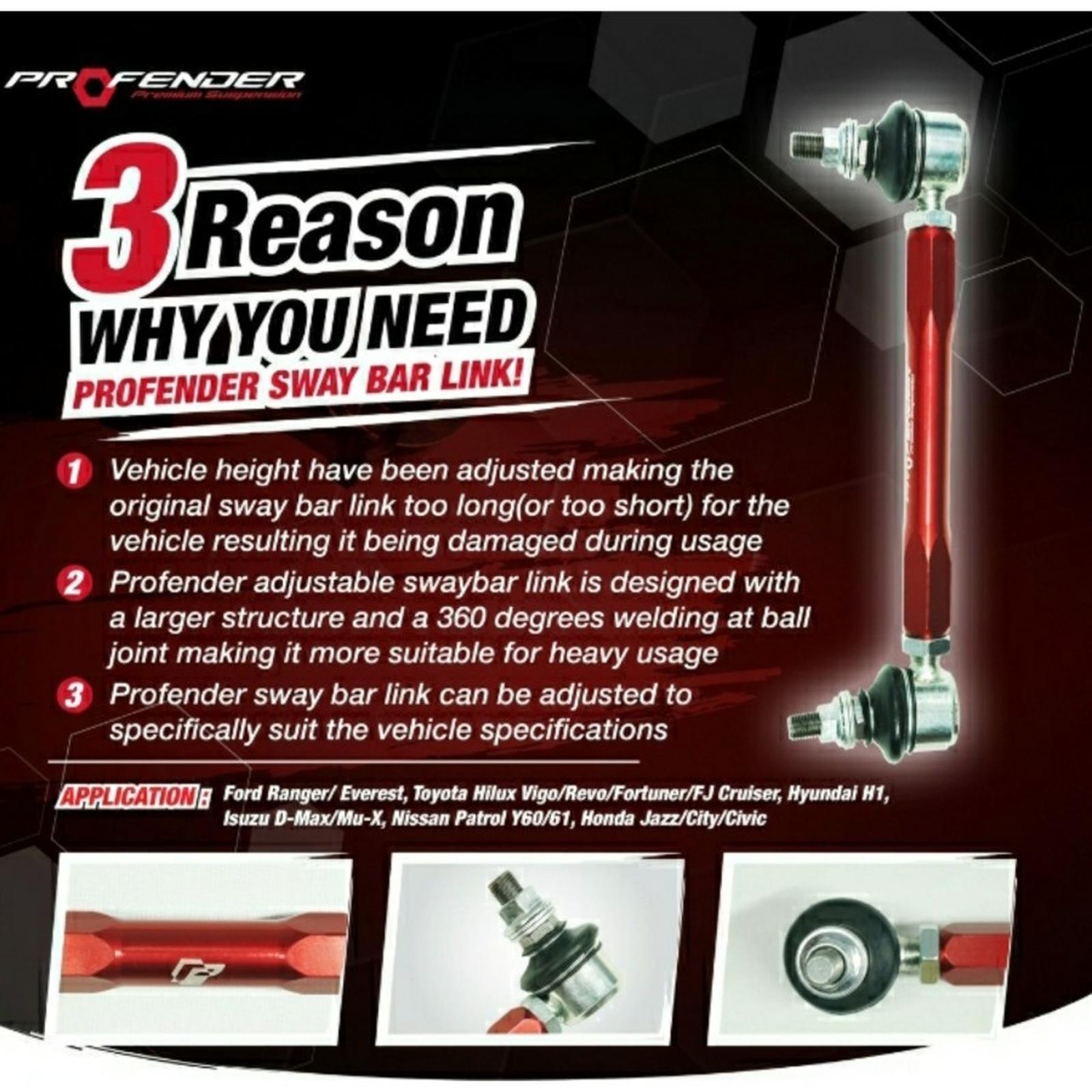 PROFENDER ADJUSTABLE STABILIZER LINK FORD RANGER T8 18+