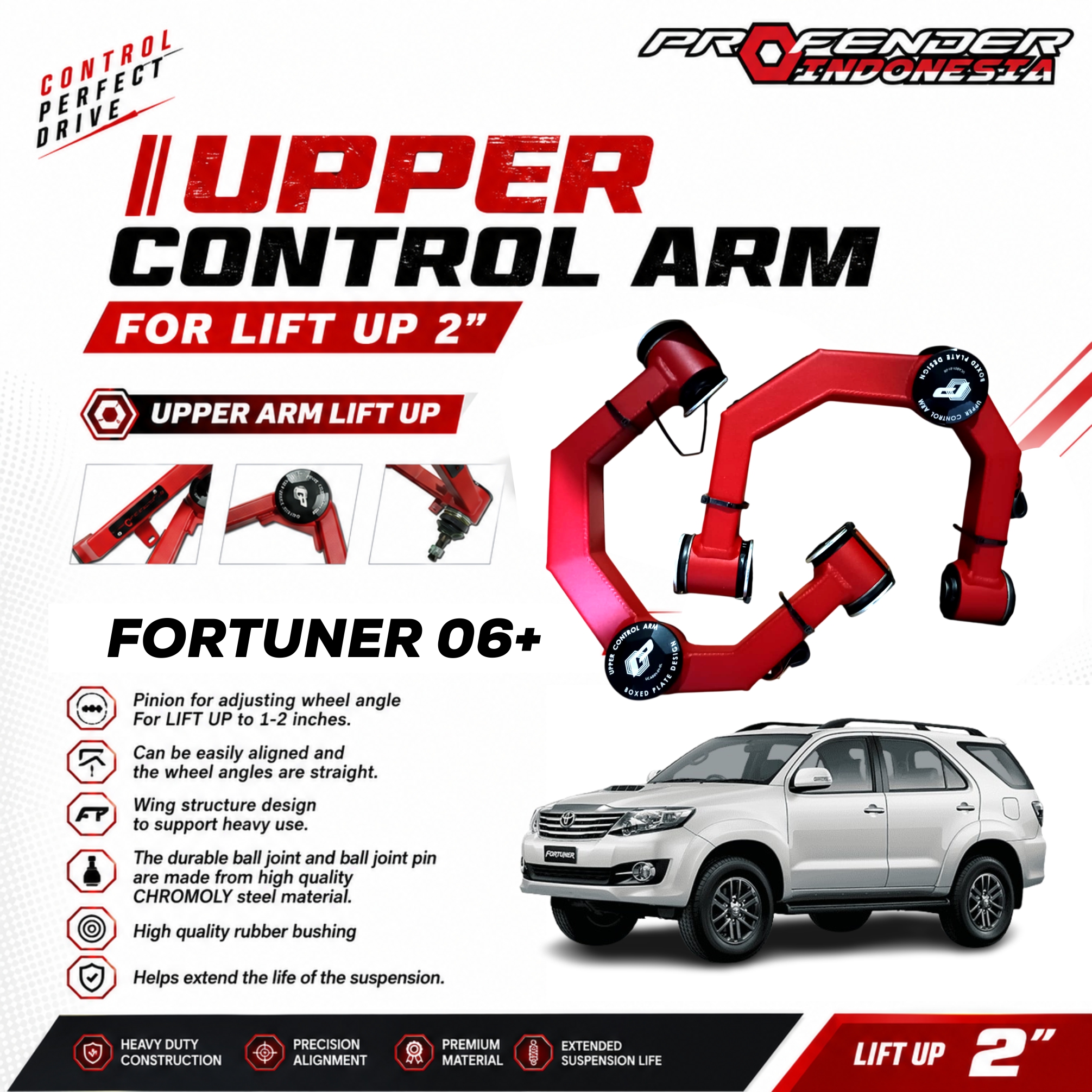 FRONT UPPER CONTROL ARM SERIES TOYOTA FORTUNER 06+