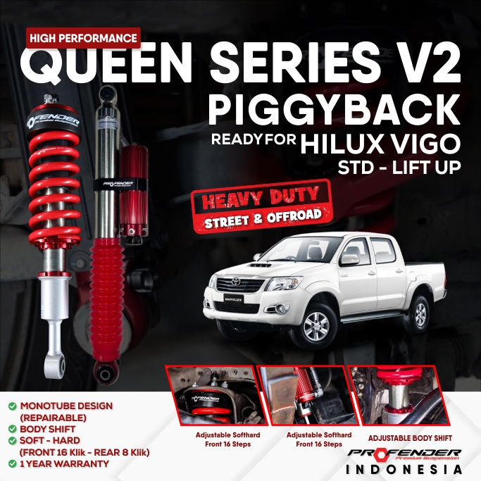 PROFENDER QUEEN SERIES TOYOTA HILUX VIGO 05+ V2 PIGGYBACK