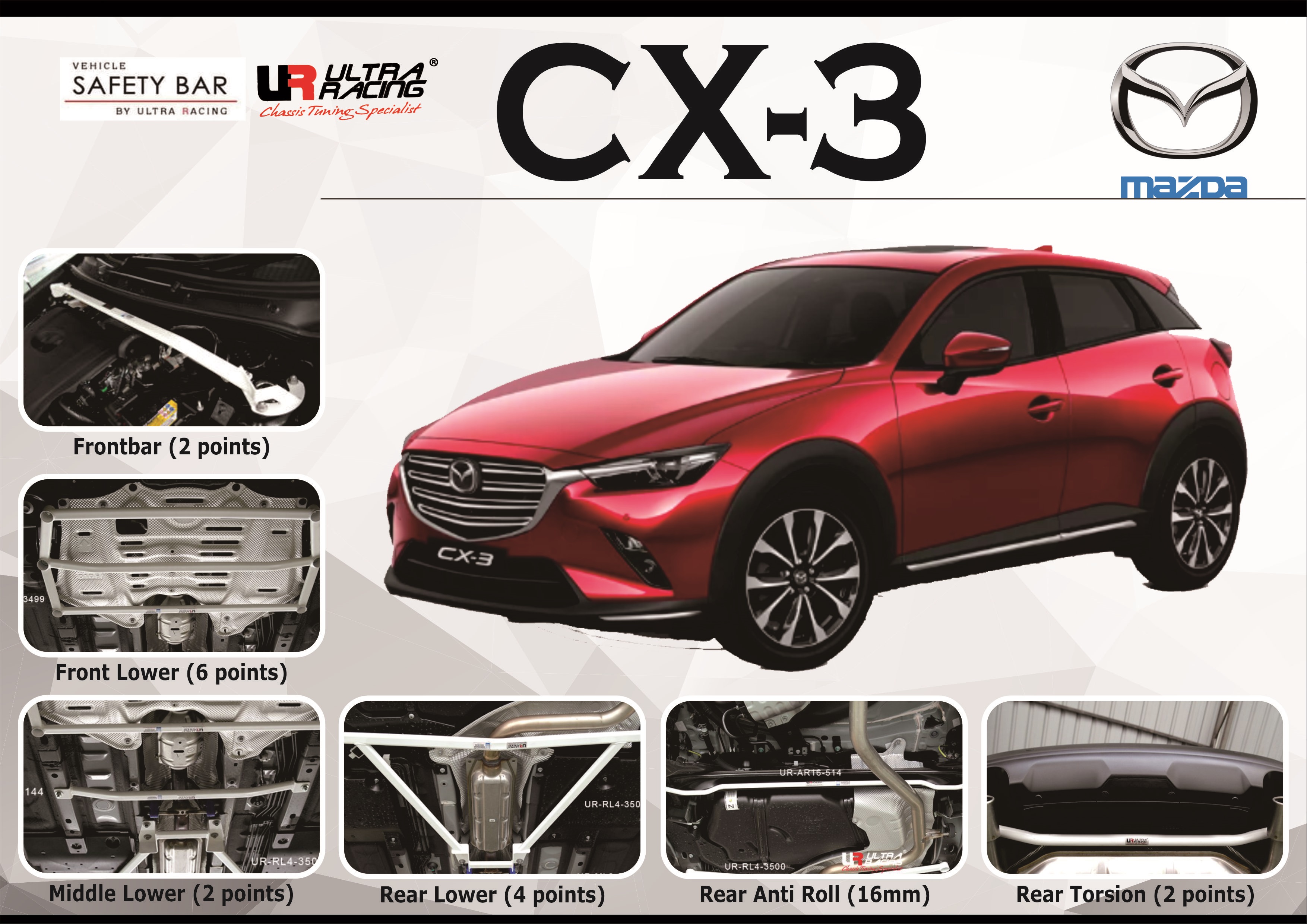 ULTRA RACING STABILISER BAR MAZDA CX3 16+