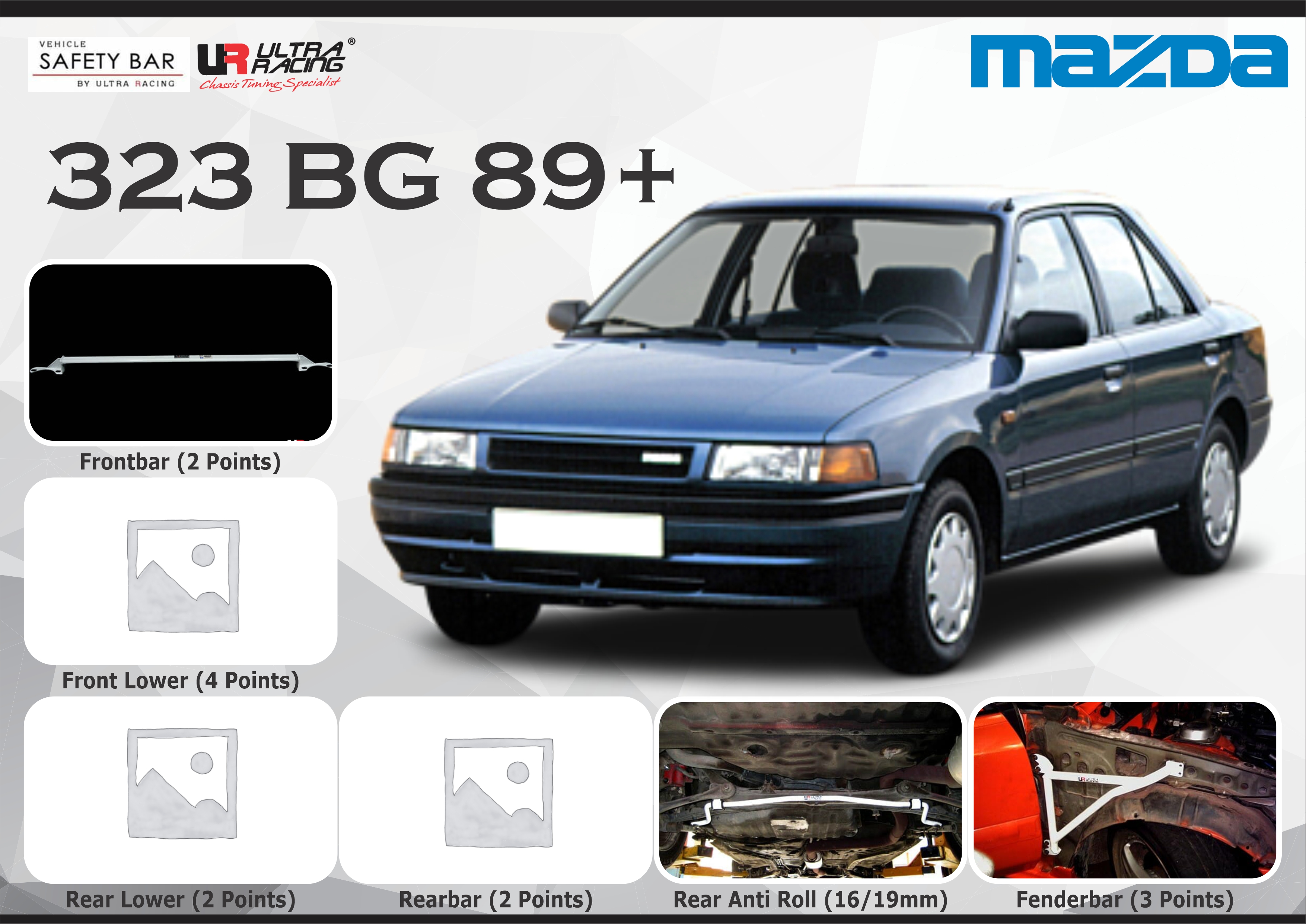 ULTRA RACING STABILISER BAR MAZDA 323 BG 89+