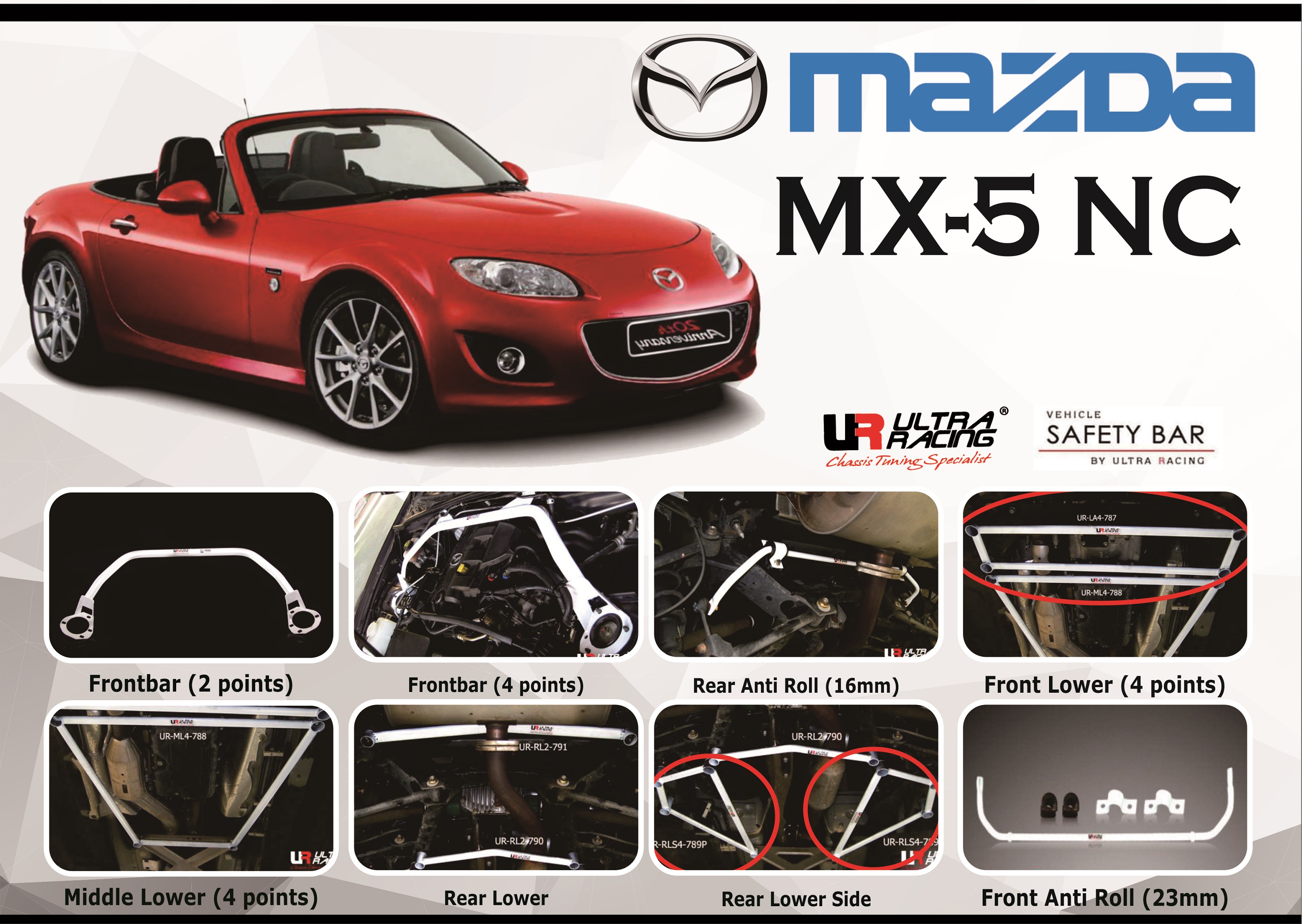 ULTRA RACING STABILISER BAR MAZDA MX5 NC 07+