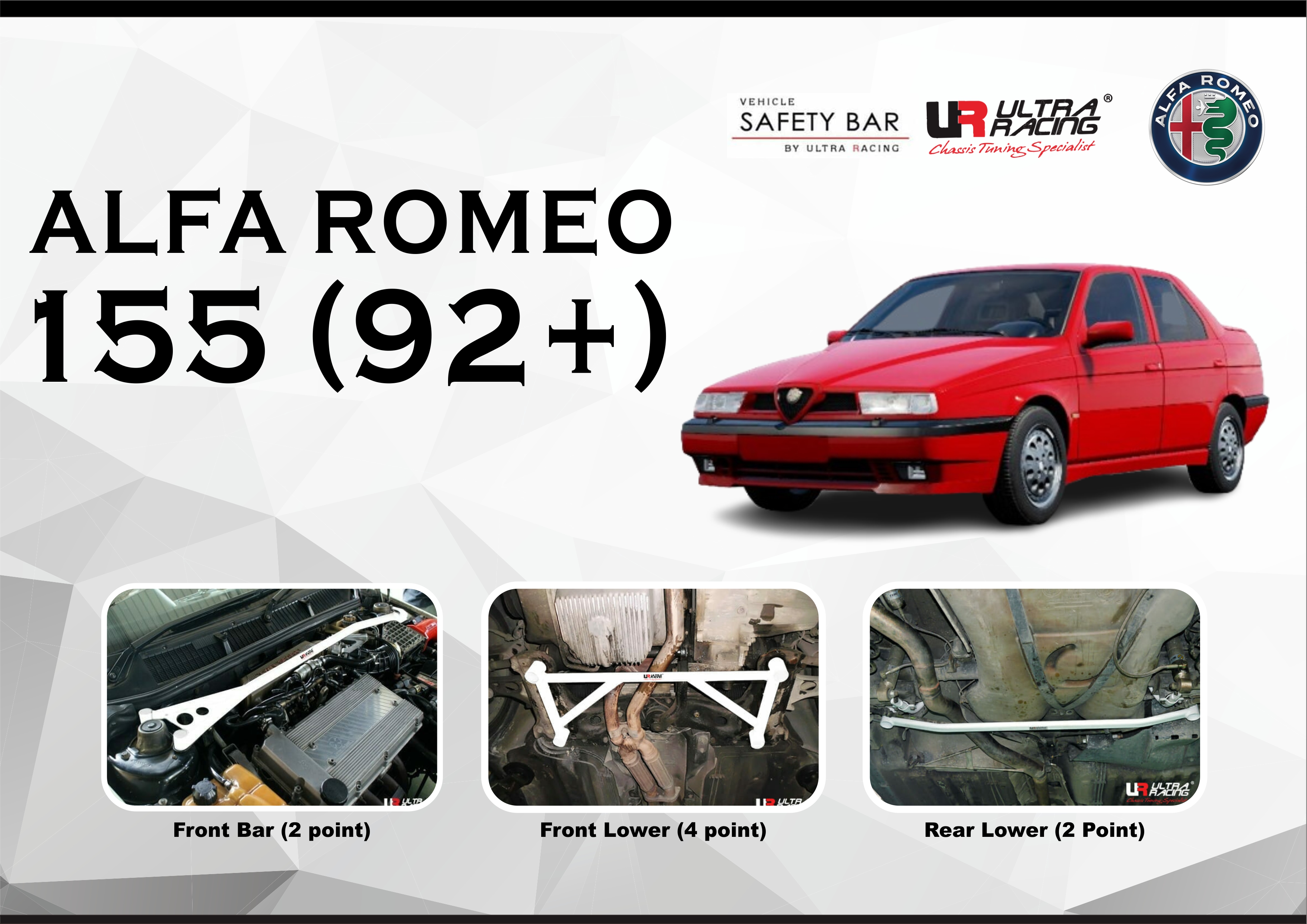 ULTRA RACING STABILISER BAR ALFA ROMEO 155 92+