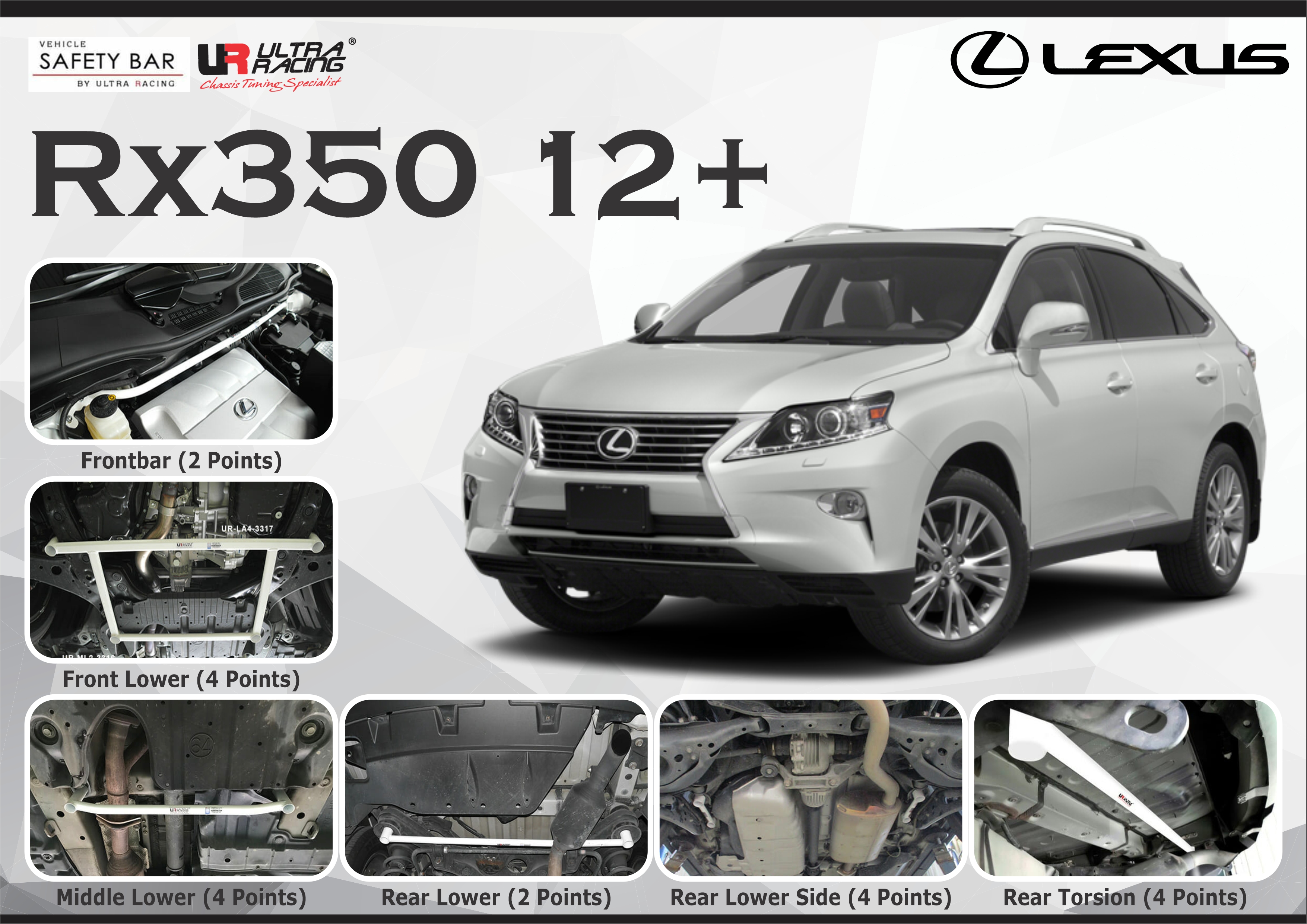 ULTRA RACING STABILISER BAR LEXUS RX270 / RX350 AL10 12+