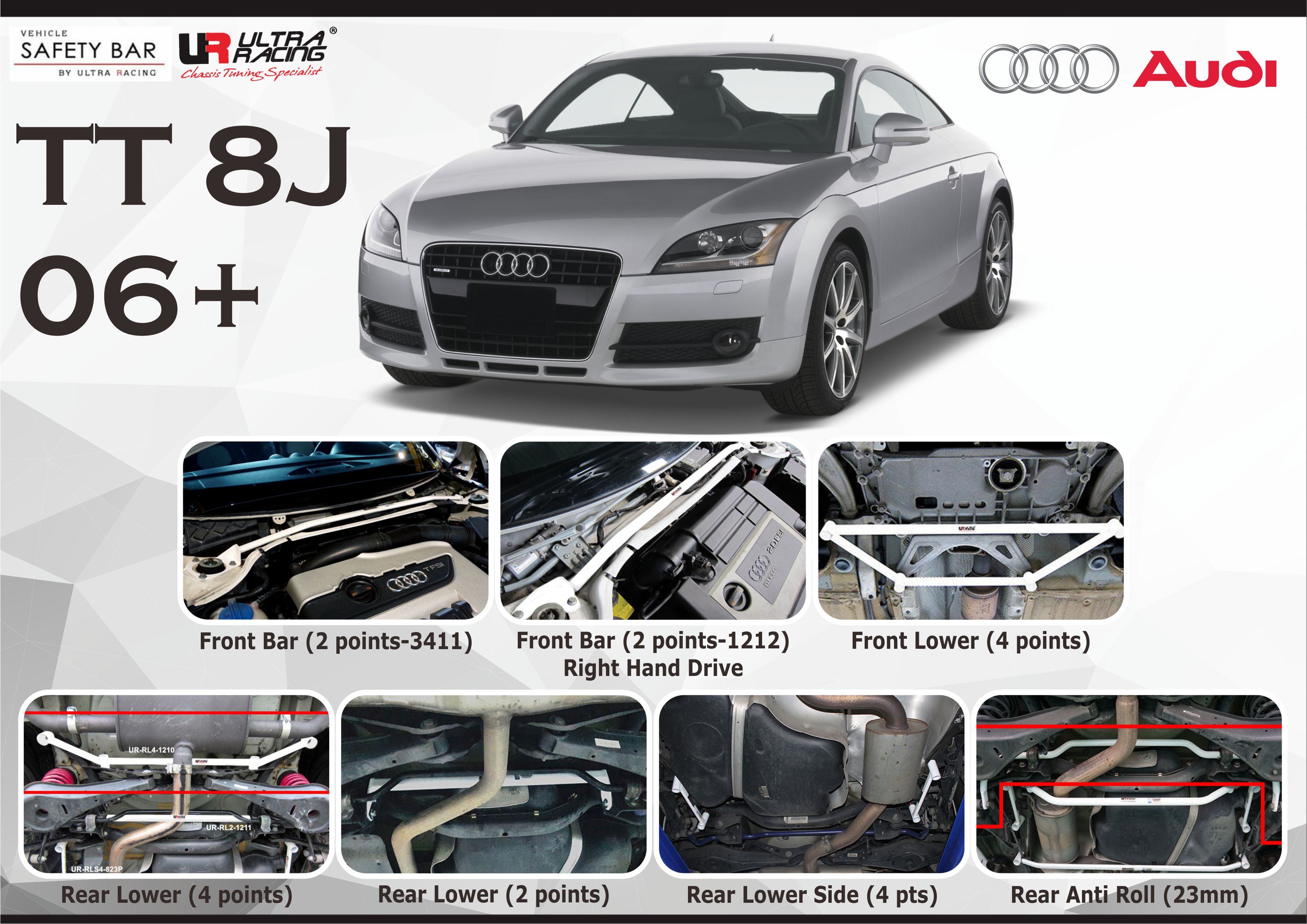 ULTRA RACING STABILISER BAR AUDI TT 8J 06+