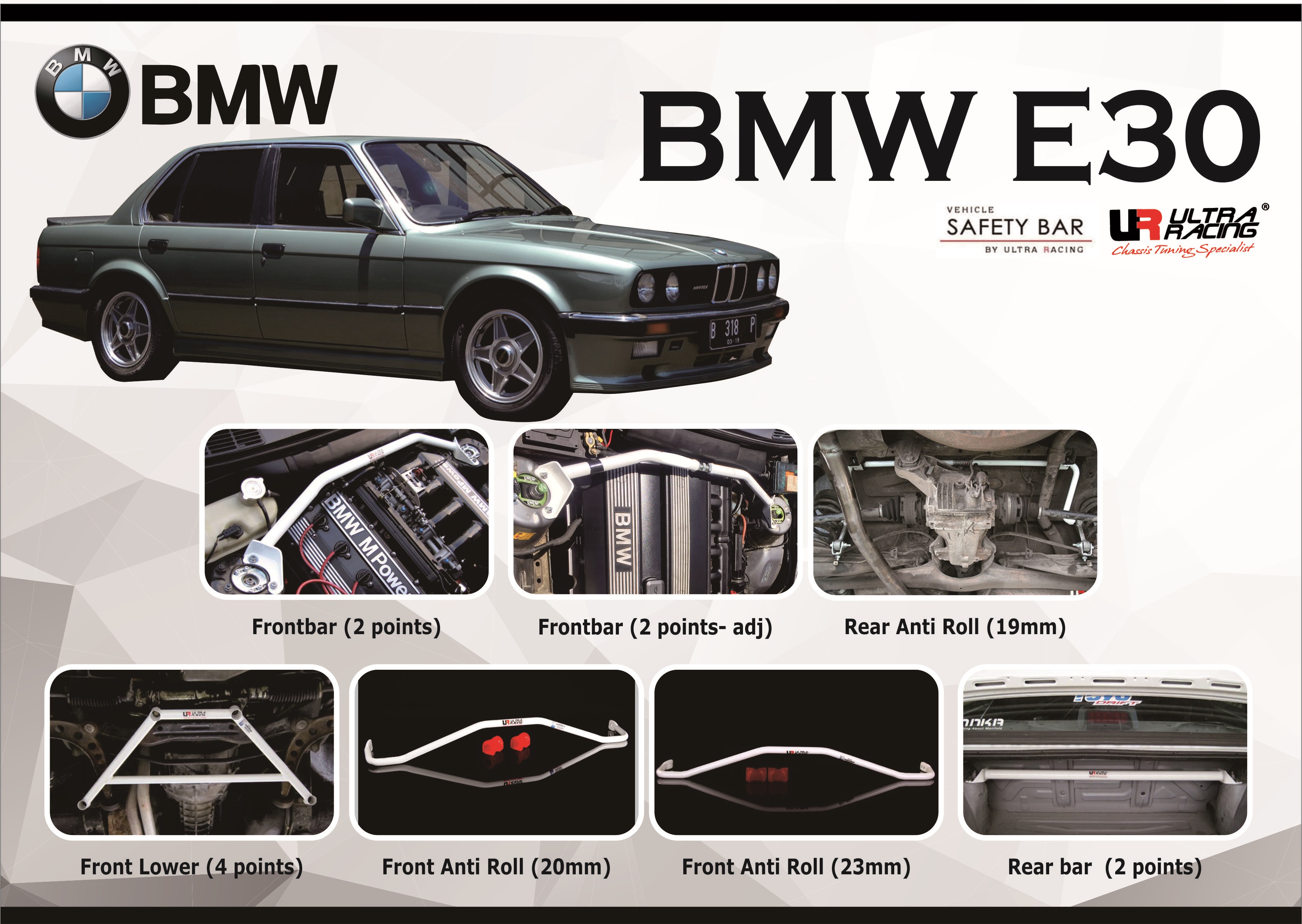 ULTRA RACING STABILISER BAR BMW E30