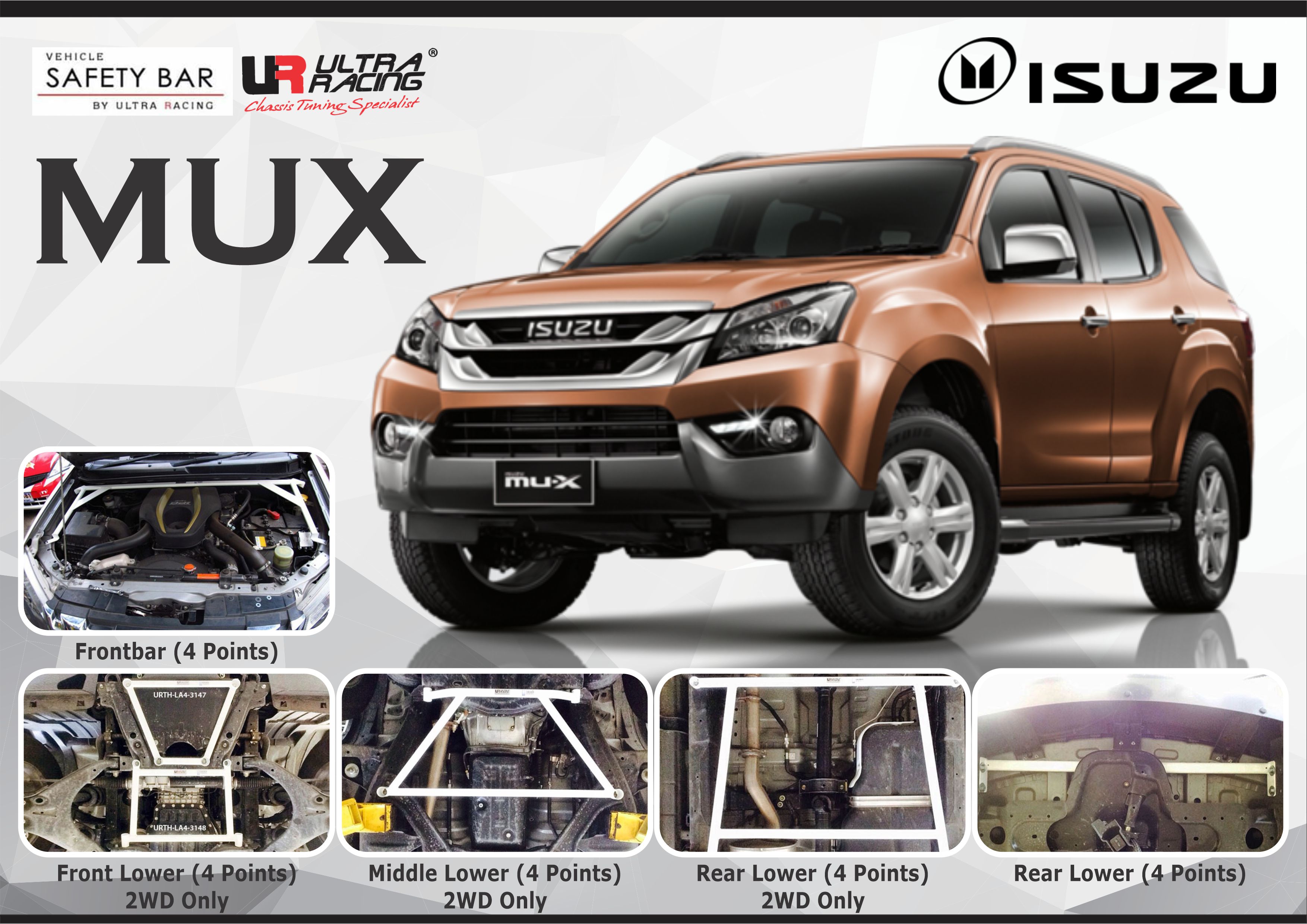 ULTRA RACING STABILISER BAR ISUZU MUX 13+