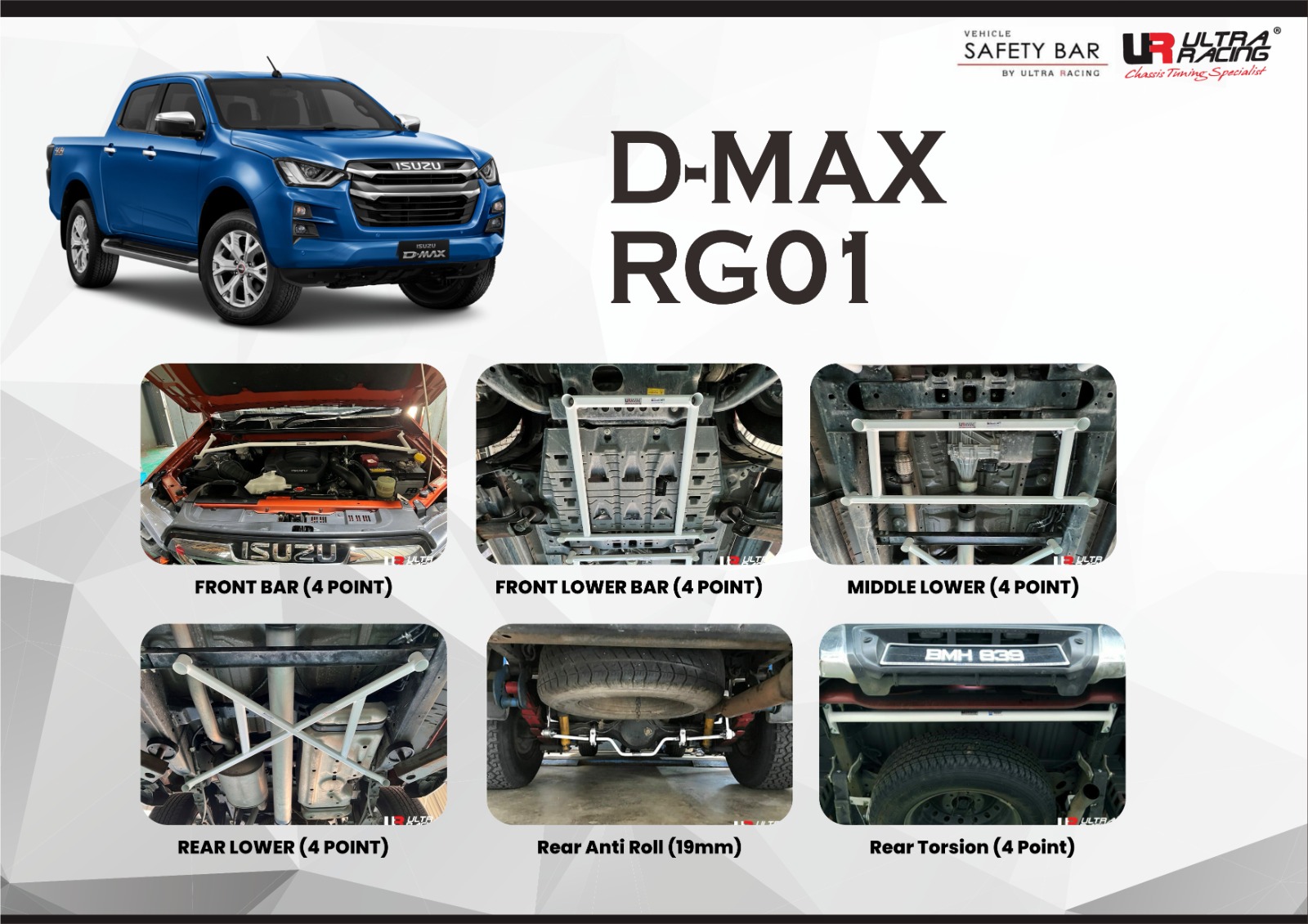 ULTRA RACING STABILISER BAR ISUZU DMAX RG01 19+
