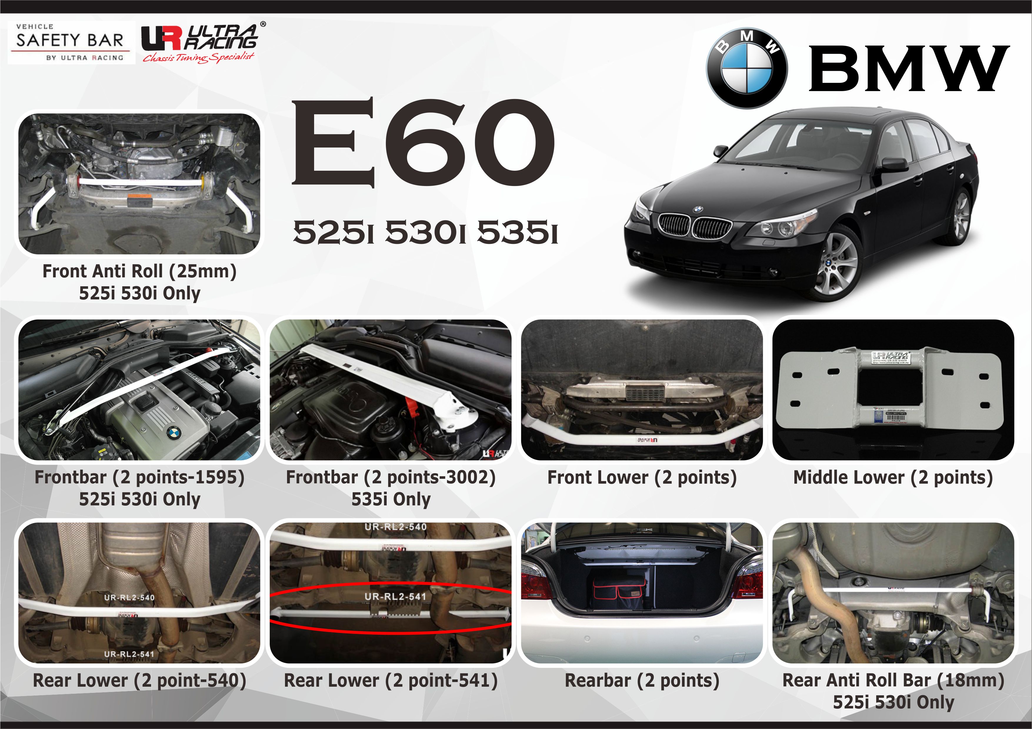 ULTRA RACING STABILISER BAR BMW E60