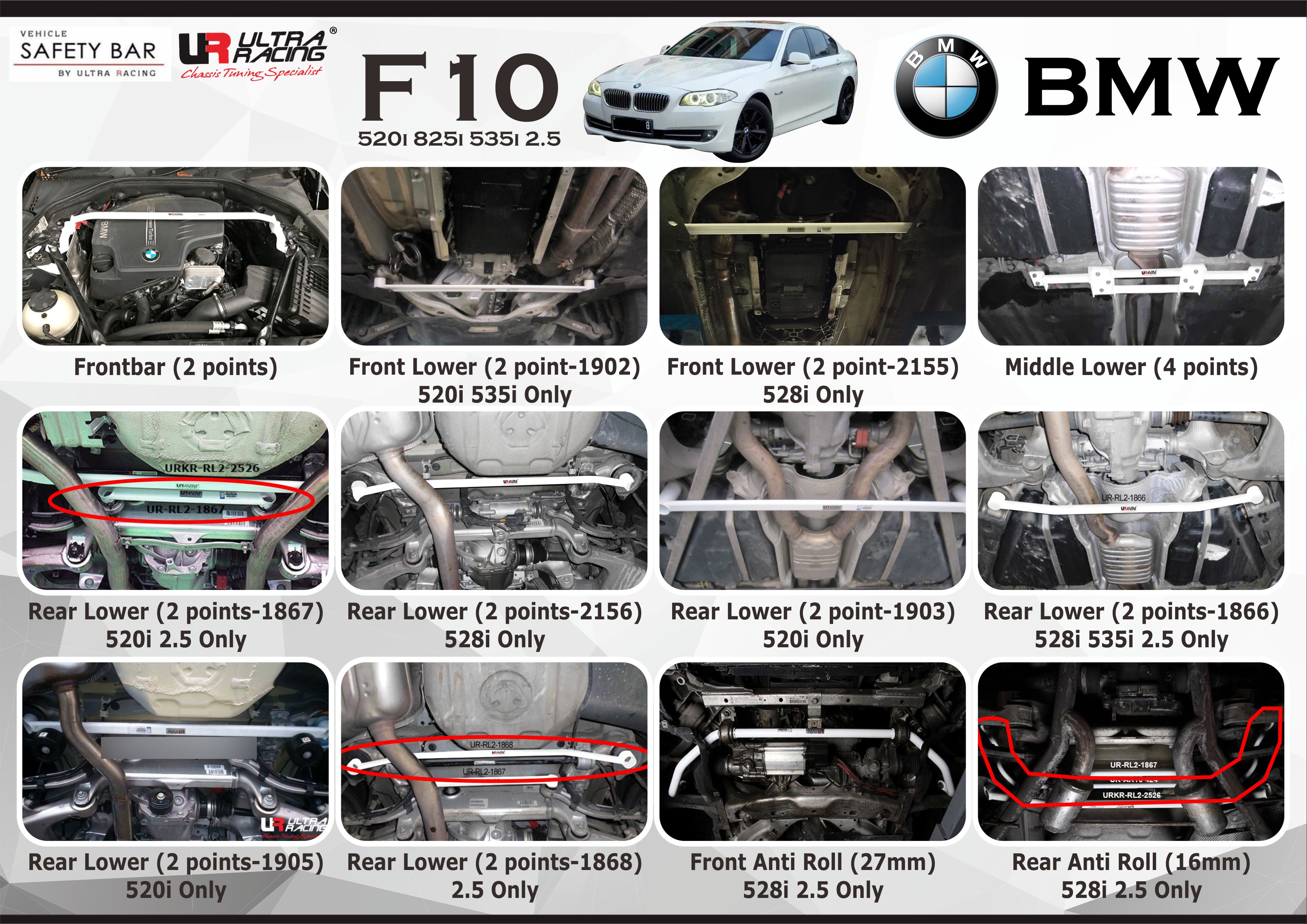 ULTRA RACING STABILISER BAR BMW F10