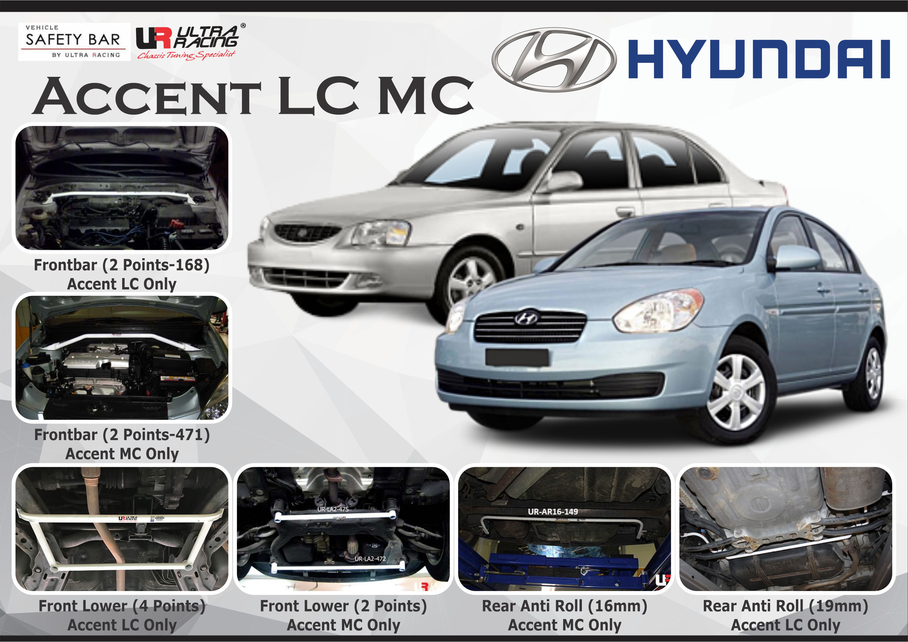 ULTRA RACING STABILISER BAR HYUNDAI ACCENT 05+