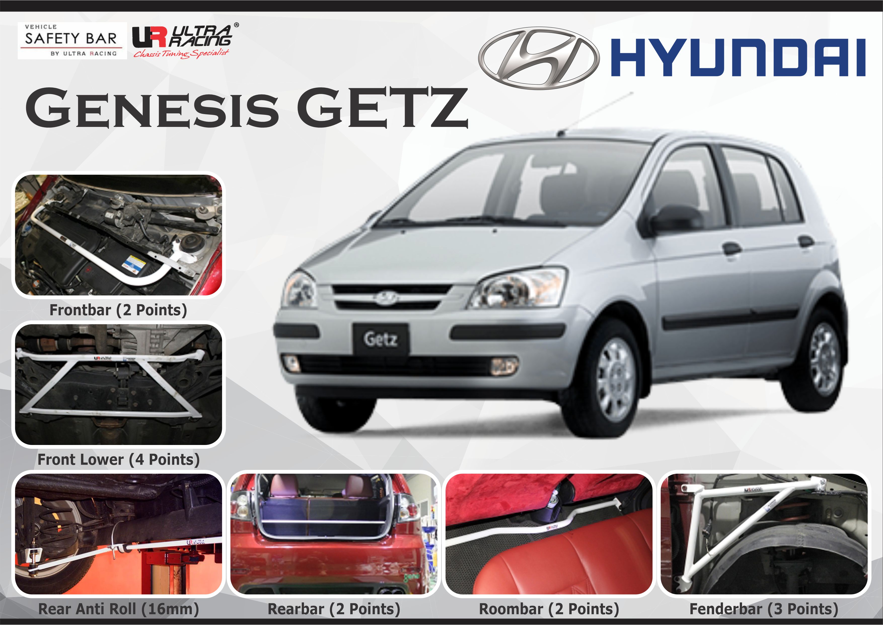 ULTRA RACING STABILISER BAR HYUNDAI GETZ 02+