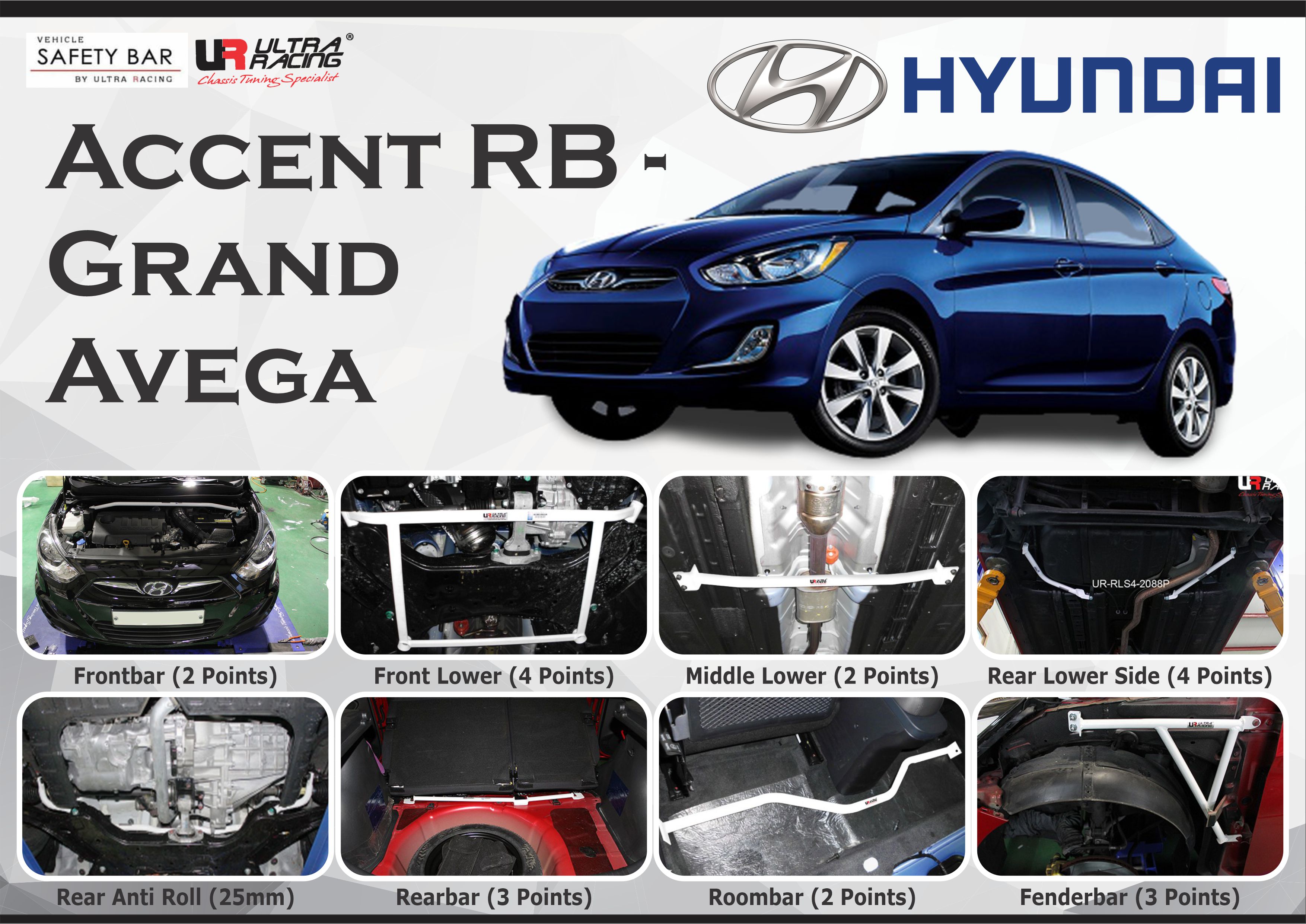 ULTRA RACING STABILISER BAR HYUNDAI GRAND AVEGA RB 11+