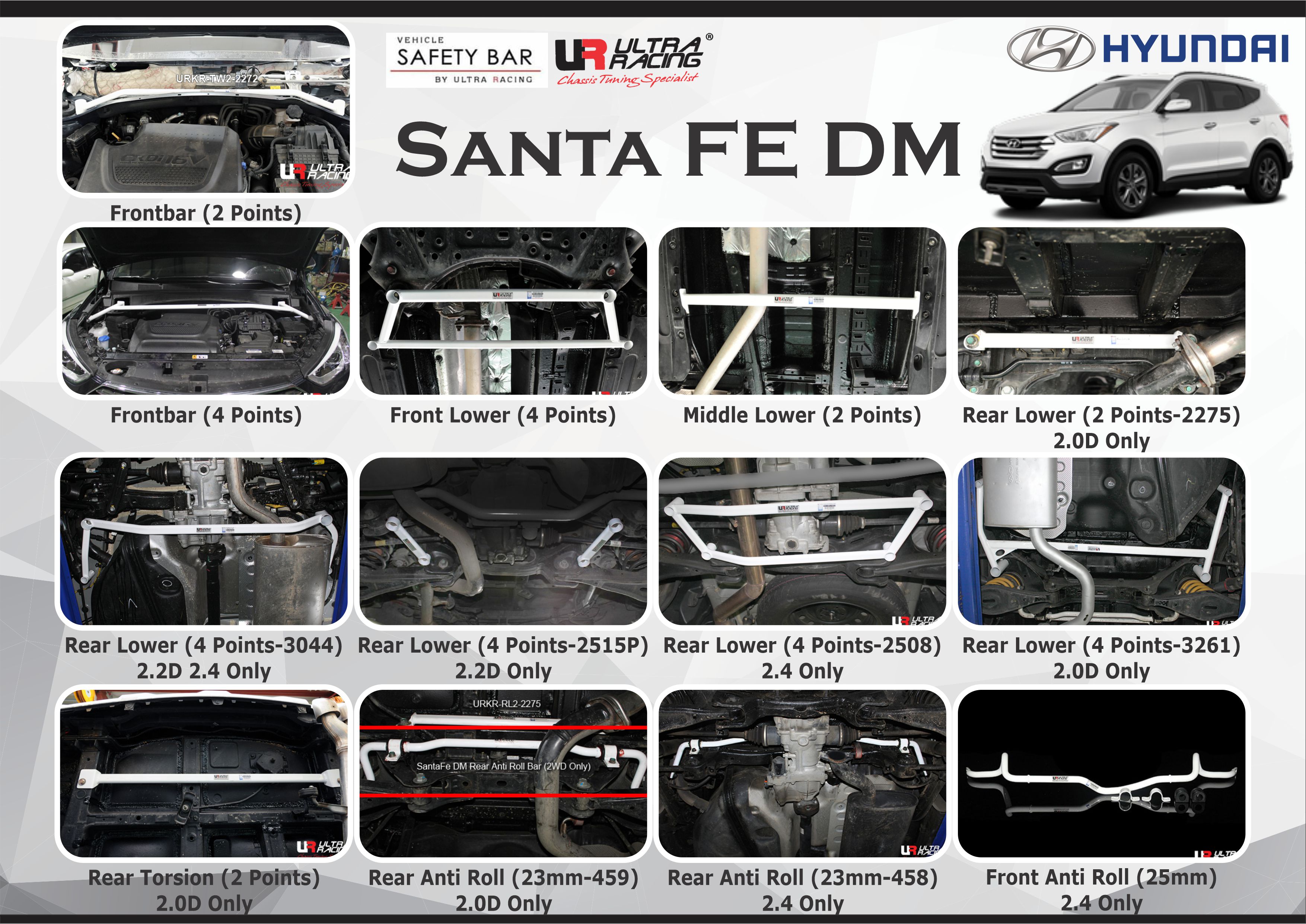ULTRA RACING STABILISER BAR HYUNDAI SANTA FE DM 13+