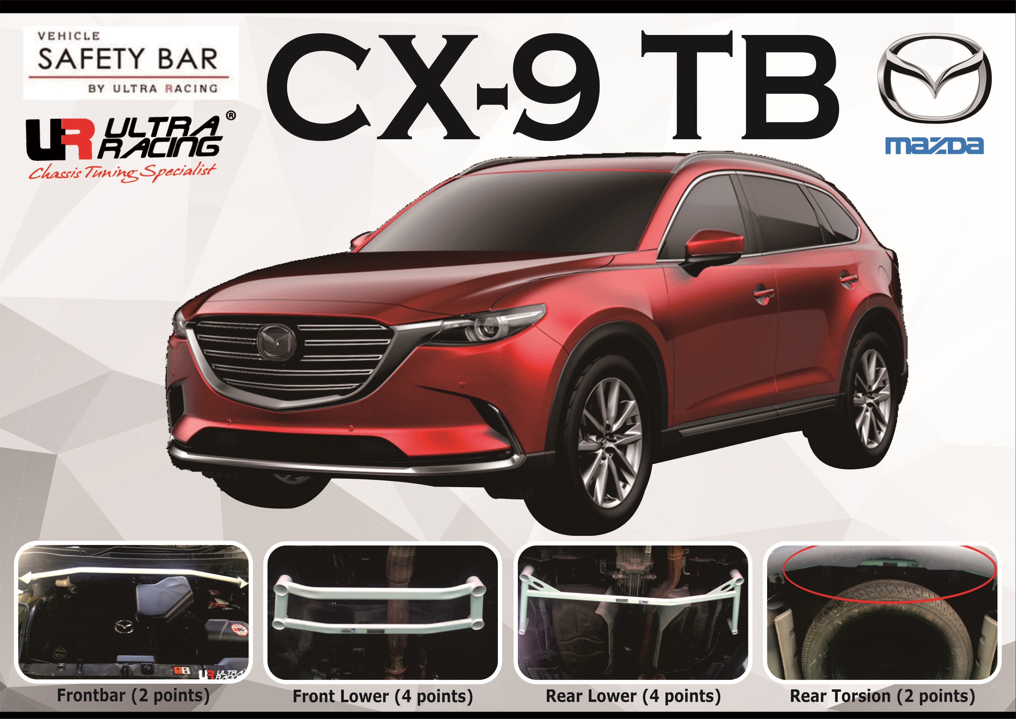 ULTRA RACING STABILISER BAR MAZDA CX-9 TB 08+