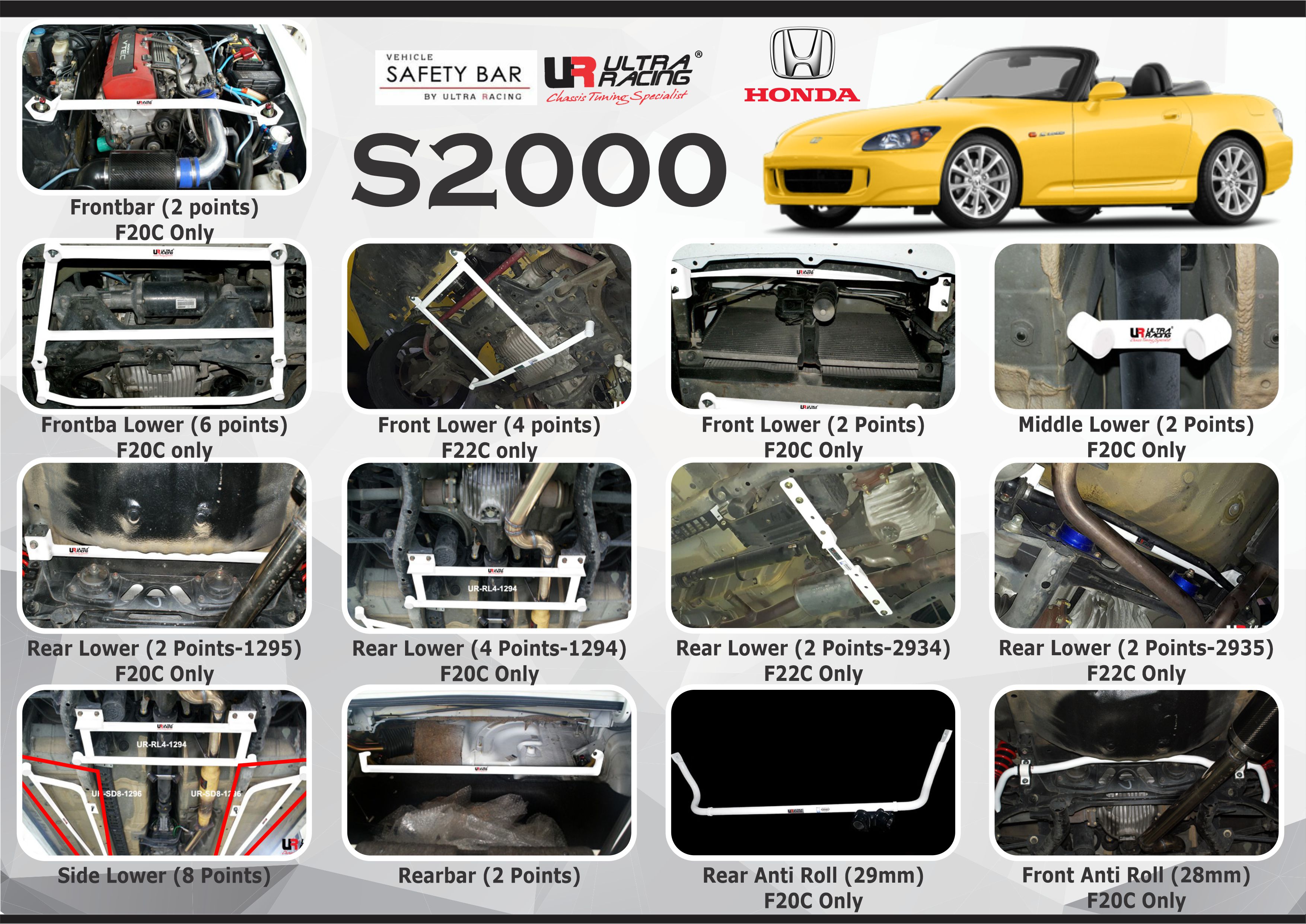 ULTRA RACING STABILISER BAR HONDA S2000 AP1 00+