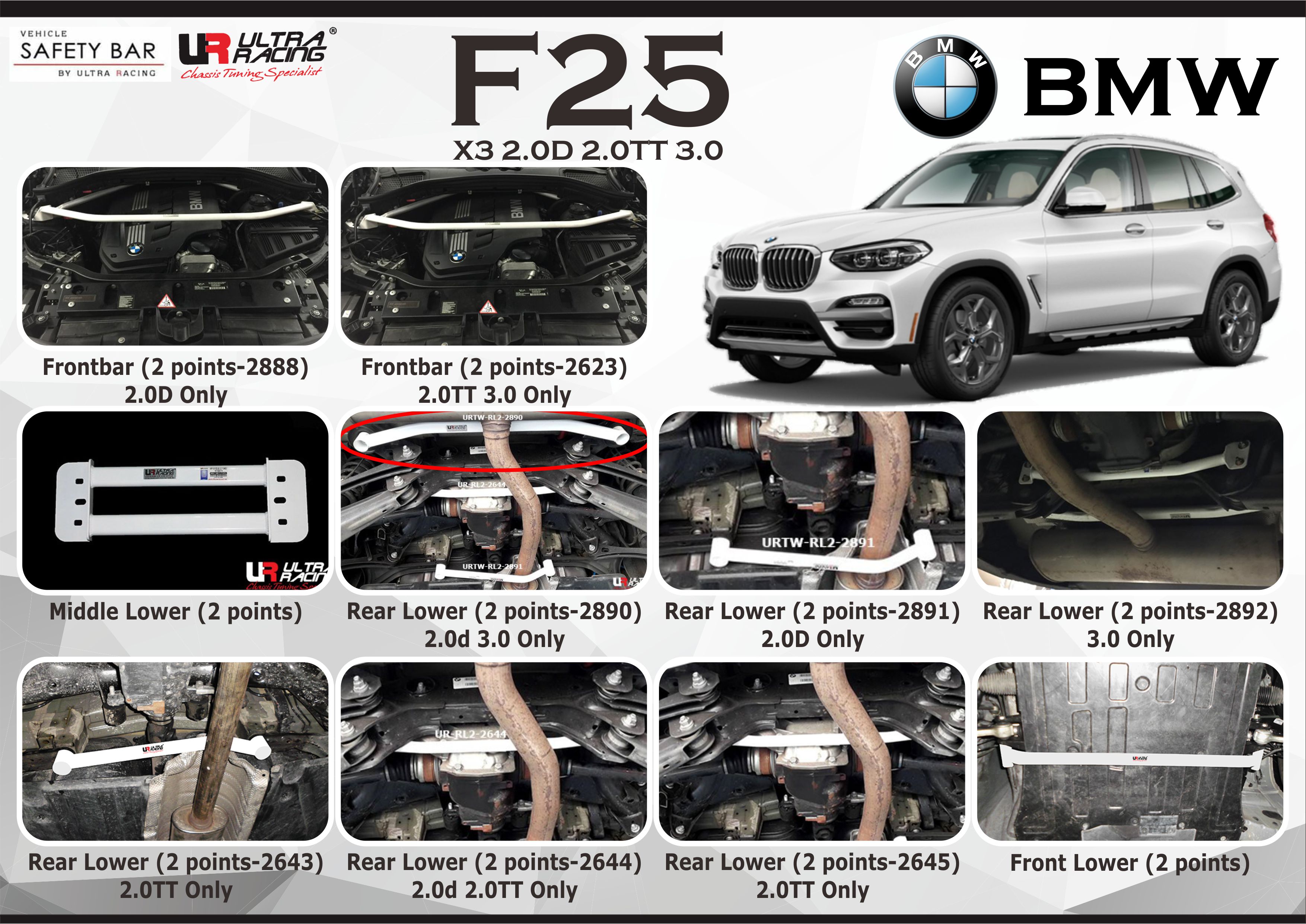 ULTRA RACING STABILISER BAR BMW X3 (F25)