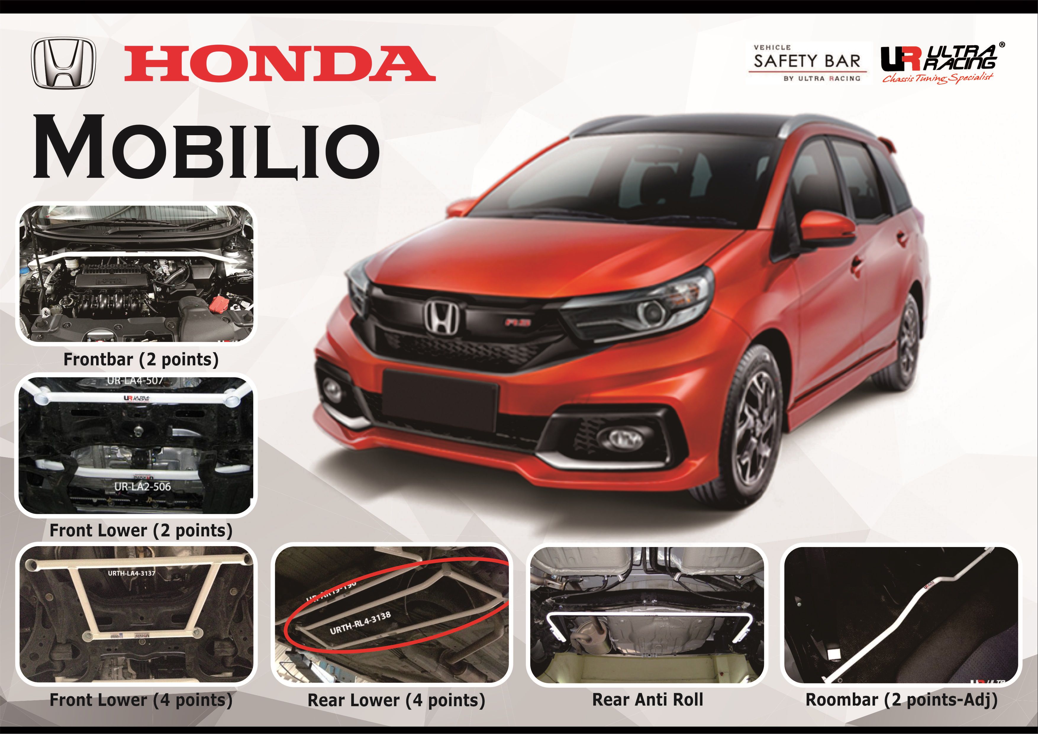 ULTRA RACING STABILISER BAR HONDA MOBILIO 14+