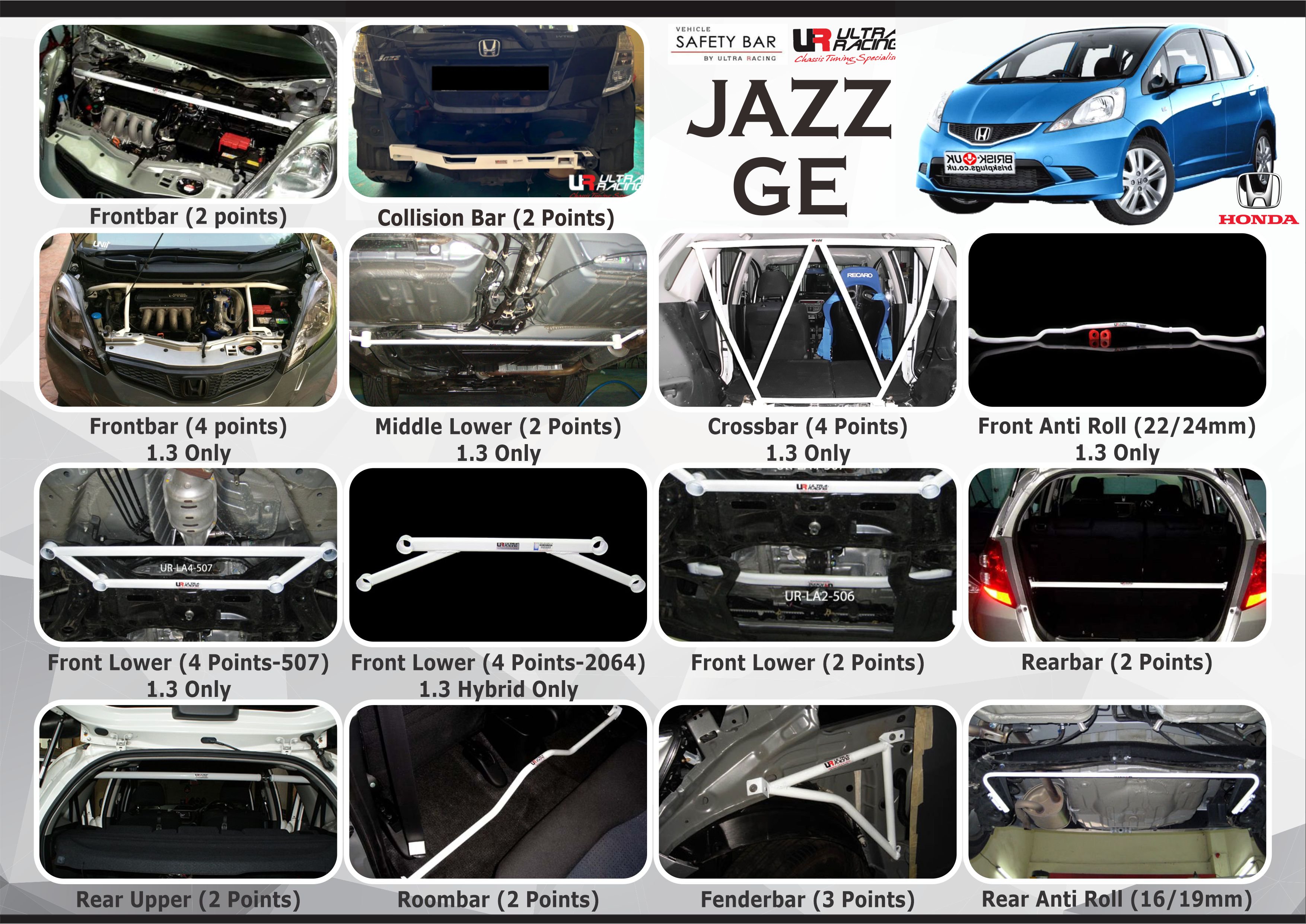 ULTRA RACING STABILISER BAR HONDA JAZZ GE 08+