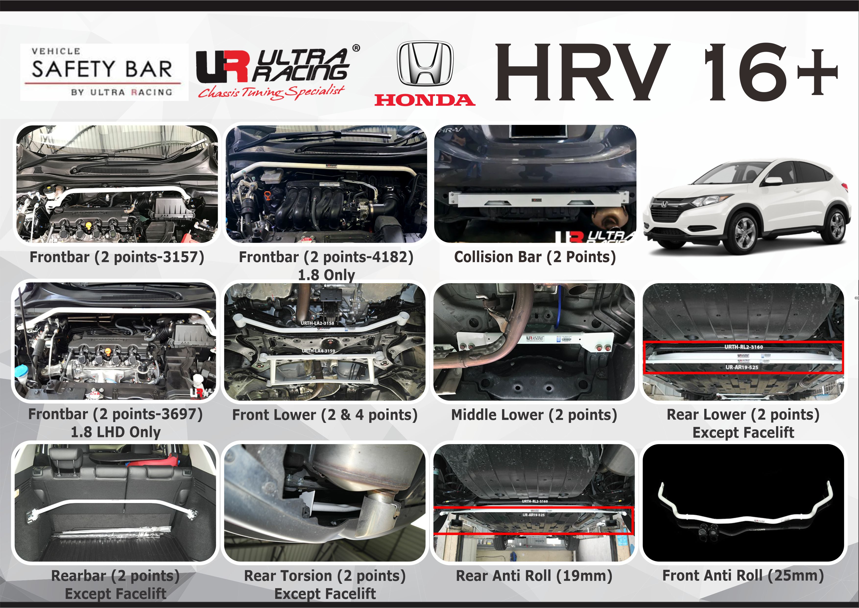 ULTRA RACING STABILISER BAR HONDA HRV 15+