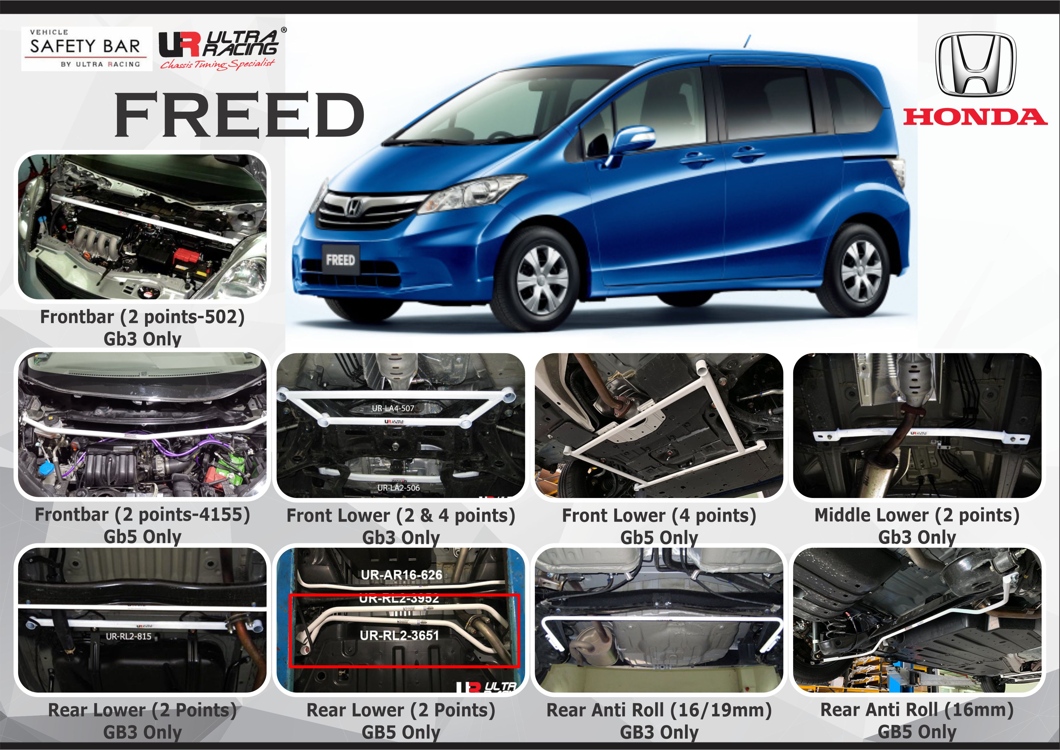 ULTRA RACING STABILISER BAR HONDA FREED 08+
