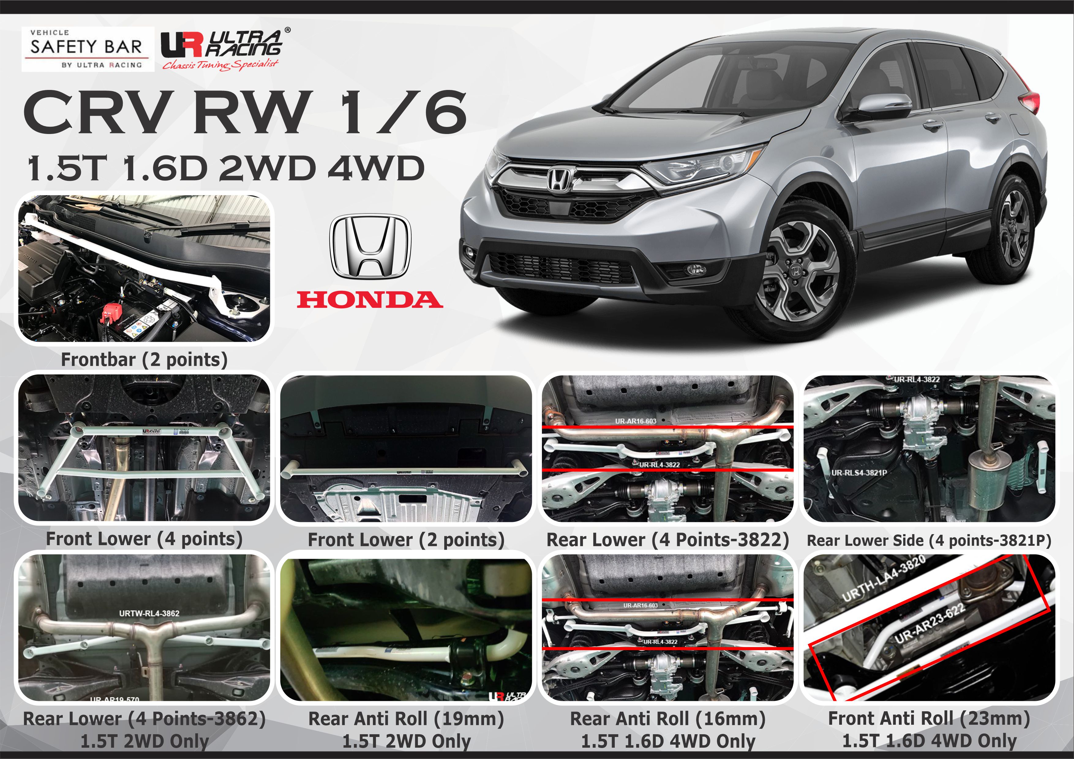 ULTRA RACING STABILISER BAR HONDA CRV RW 17+