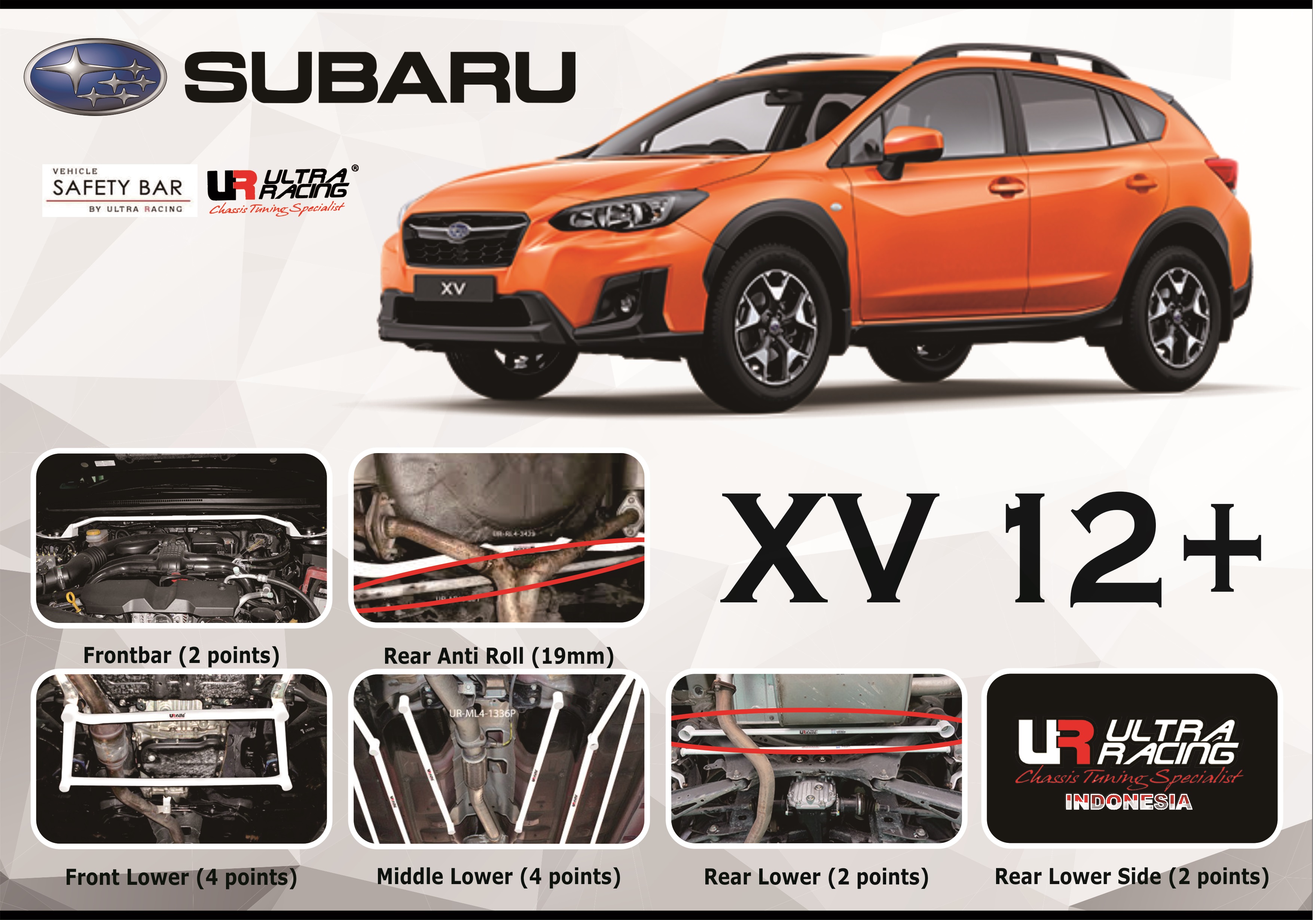 ULTRA RACING STABILISER BAR SUBARU XV 2.0 12+