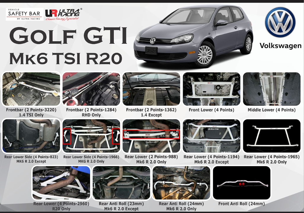 ULTRA RACING STABILISER BAR VOLKSWAGEN GOLF MK6