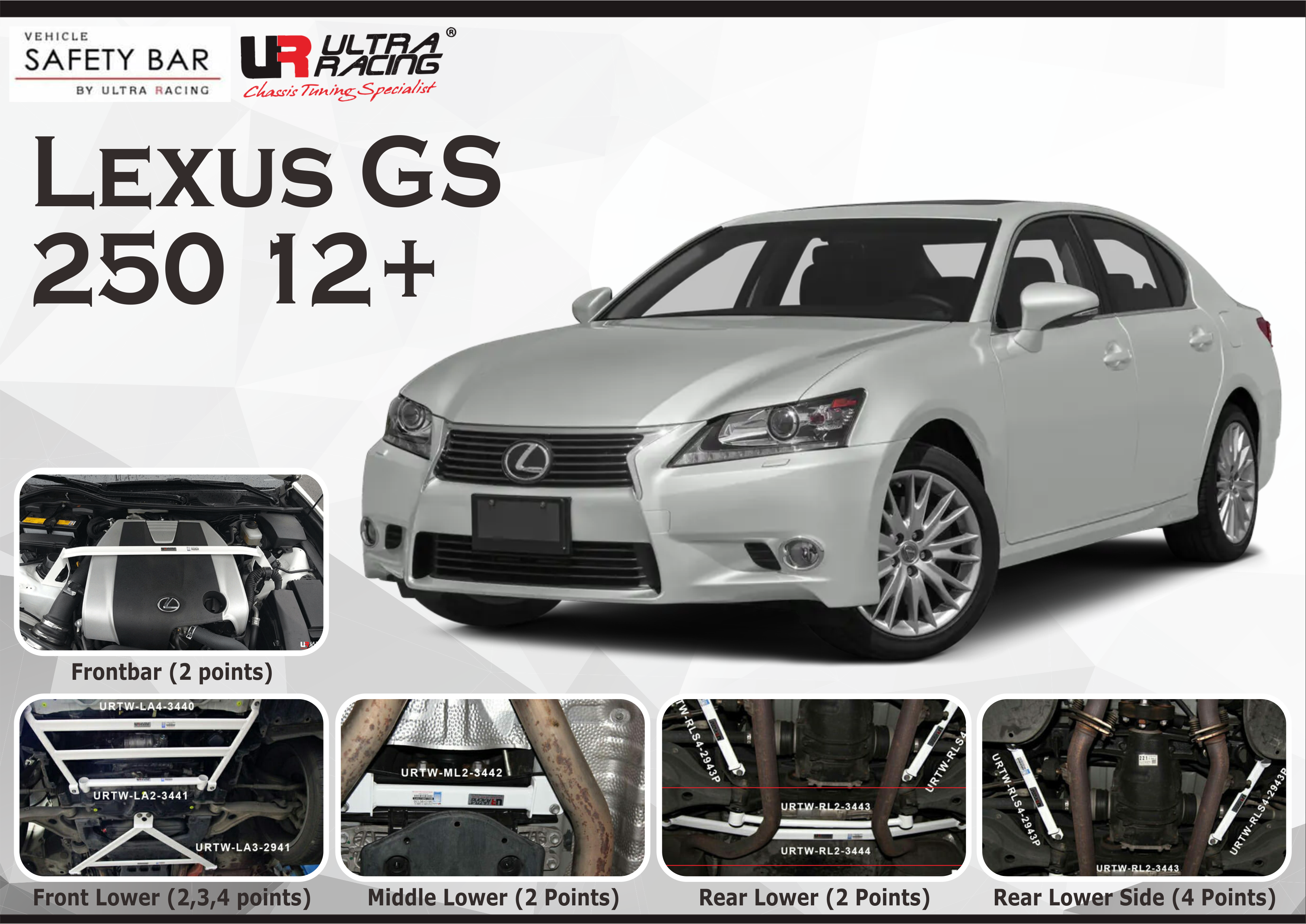 ULTRA RACING STABILISER BAR LEXUS GS250 12+