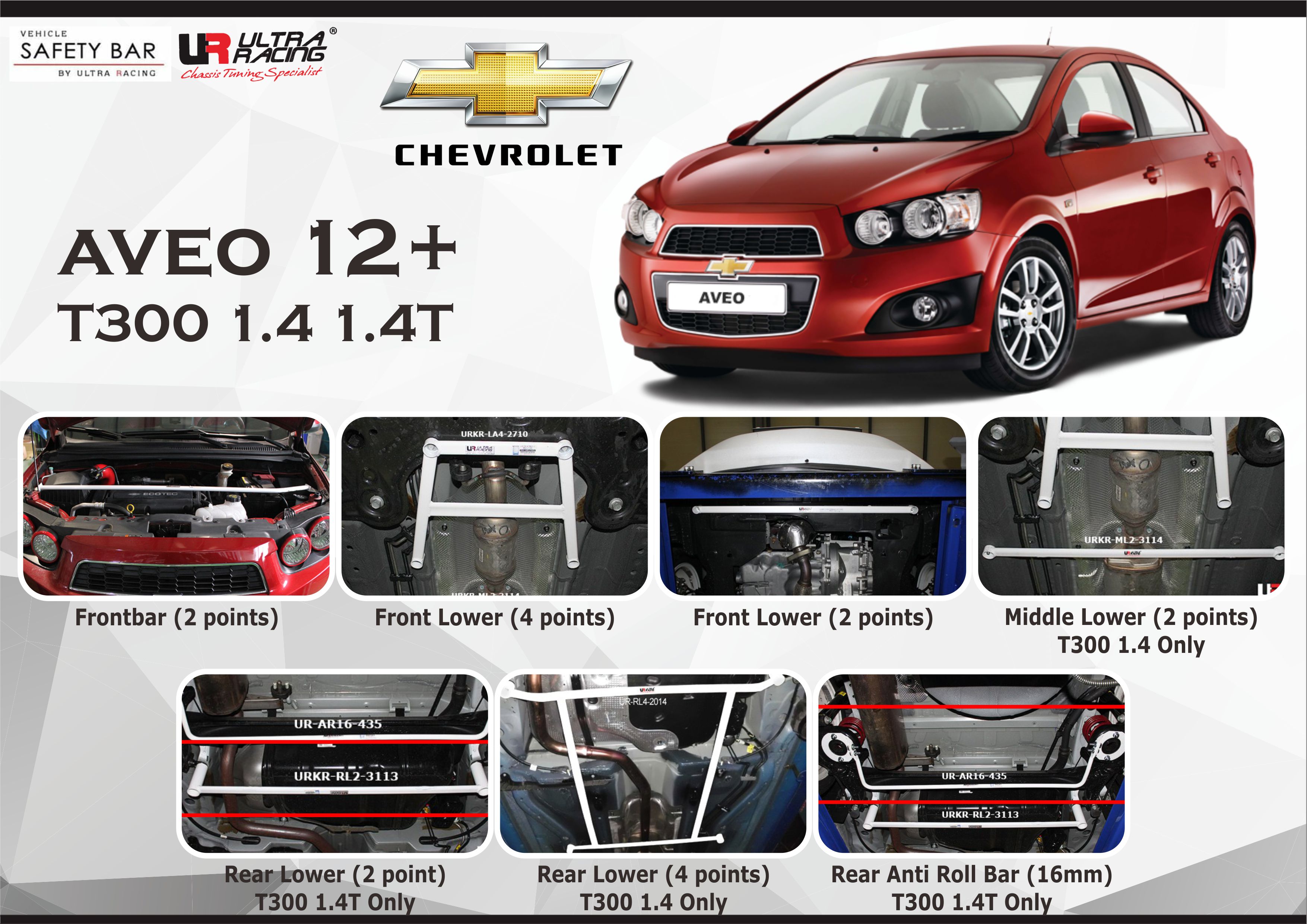 ULTRA RACING STABILISER BAR CHEVROLET AVEO 12+