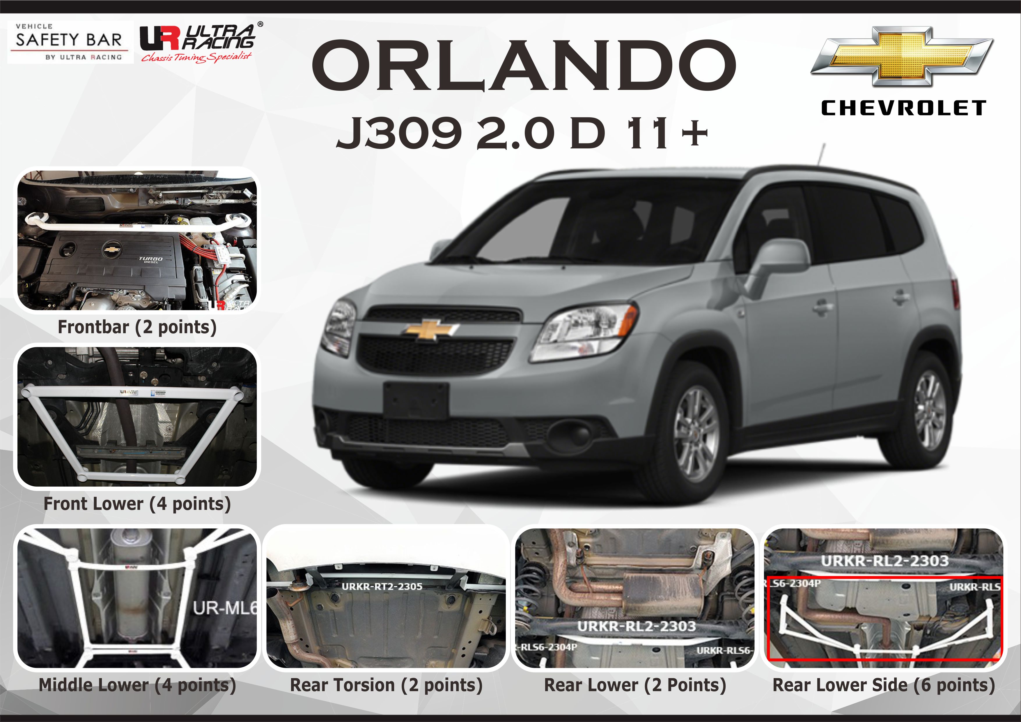 ULTRA RACING STABILISER BAR CHEVROLET ORLANDO