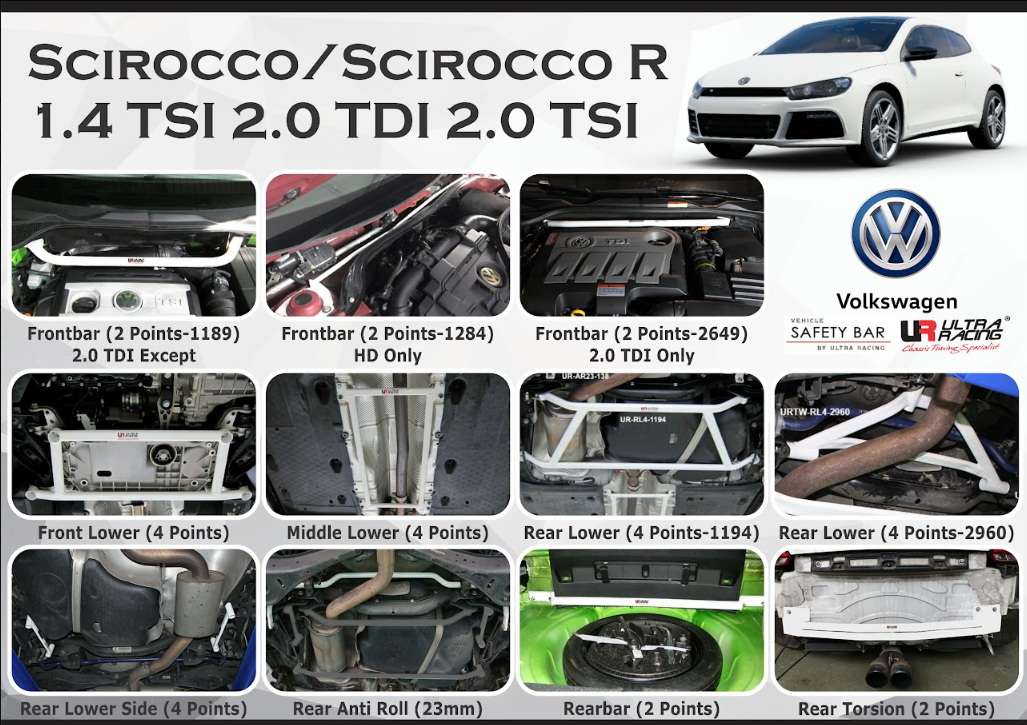 ULTRA RACING STABILISER BAR VOLKSWAGEN SCIROCCO
