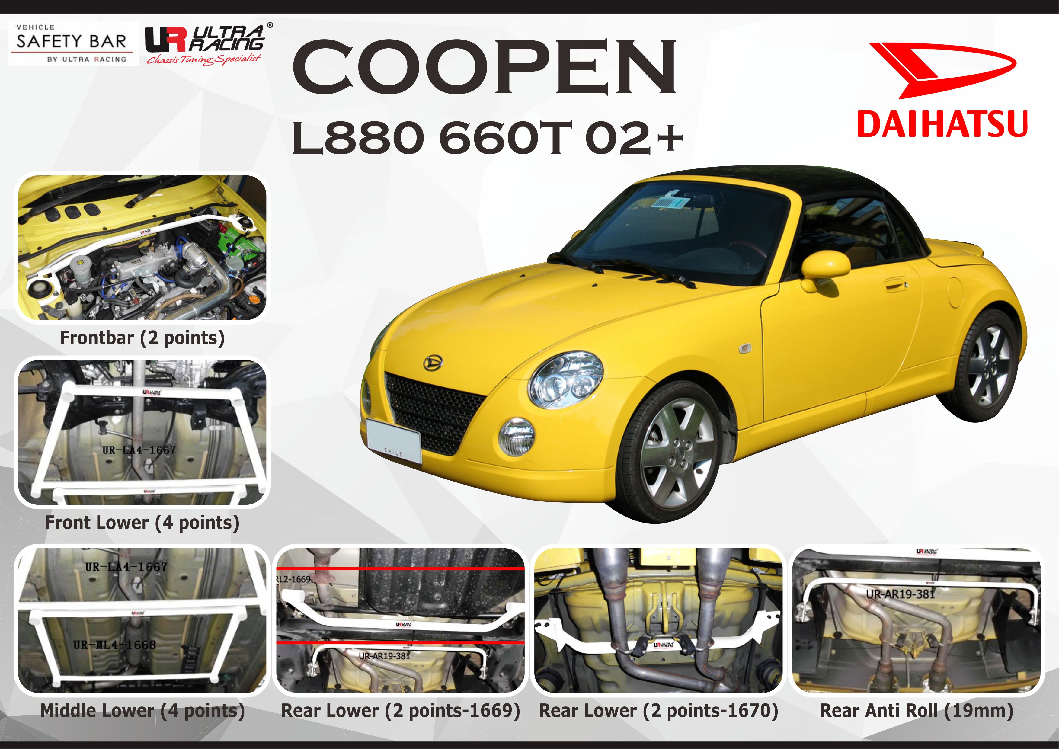 ULTRA RACING STABILISER BAR DAIHATSU COPEN