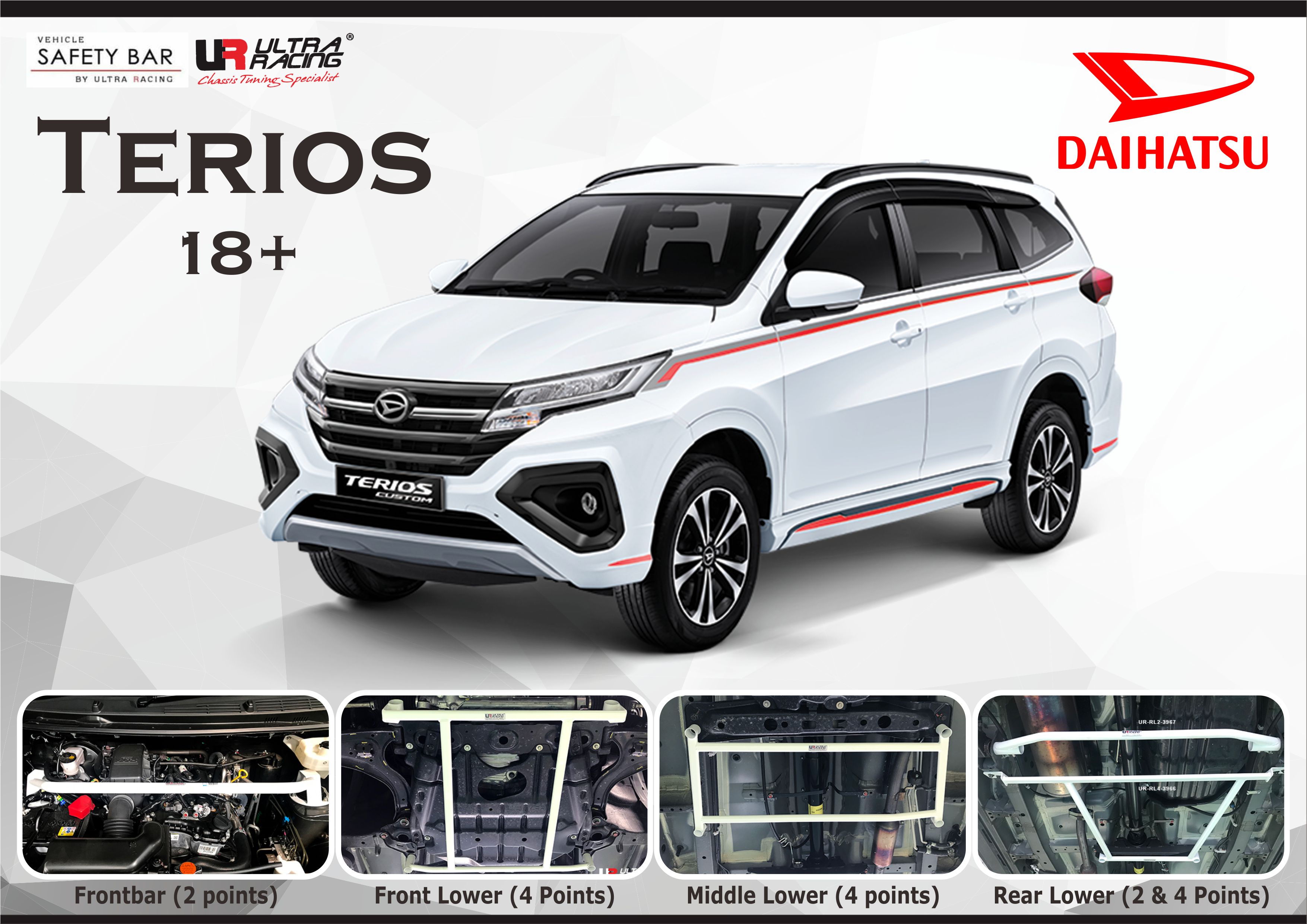 ULTRA RACING STABILISER BAR DAIHATSU TERIOS 18+