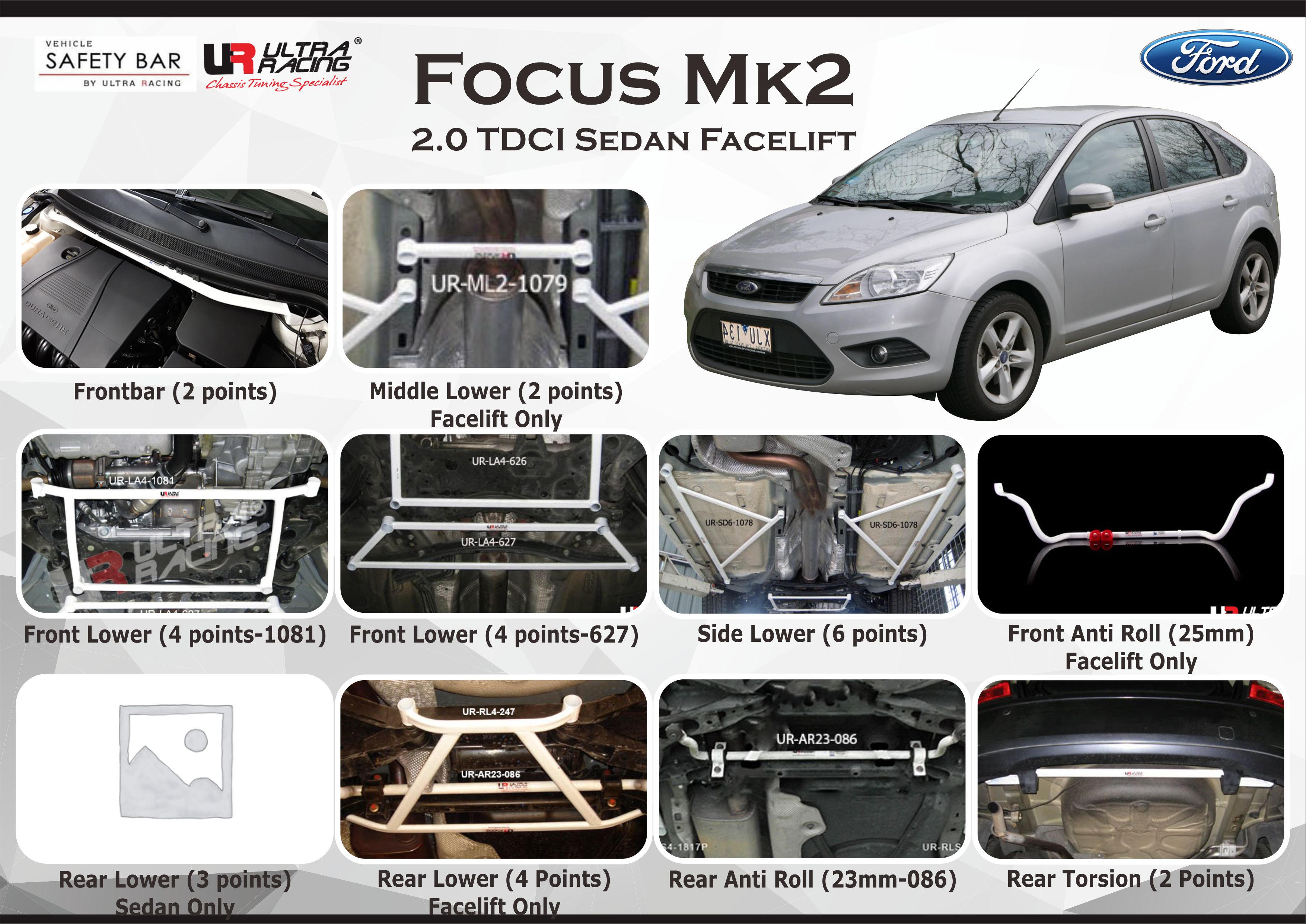 ULTRA RACING STABILISER BAR FORD FOKUS MK2 2.0 TDCI