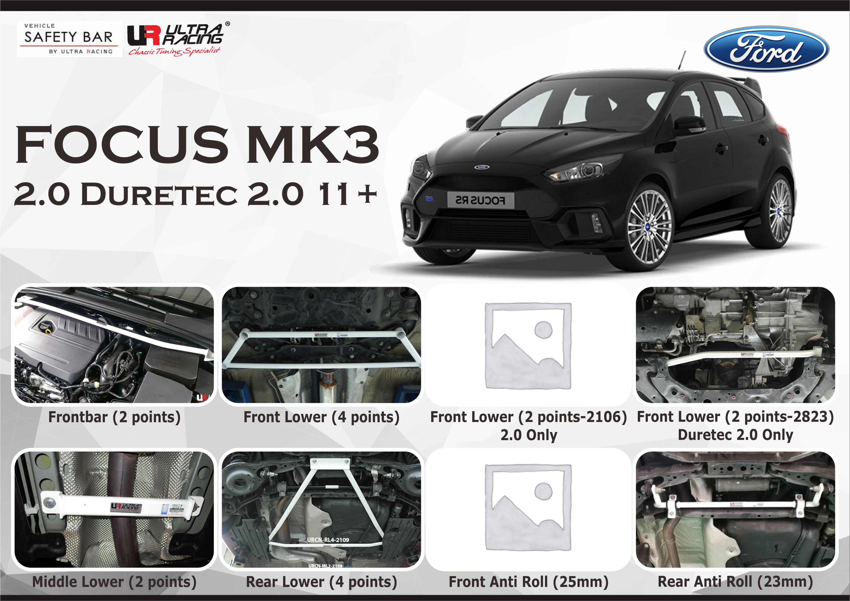ULTRA RACING STABILISER BAR FORD FOCUS MK3