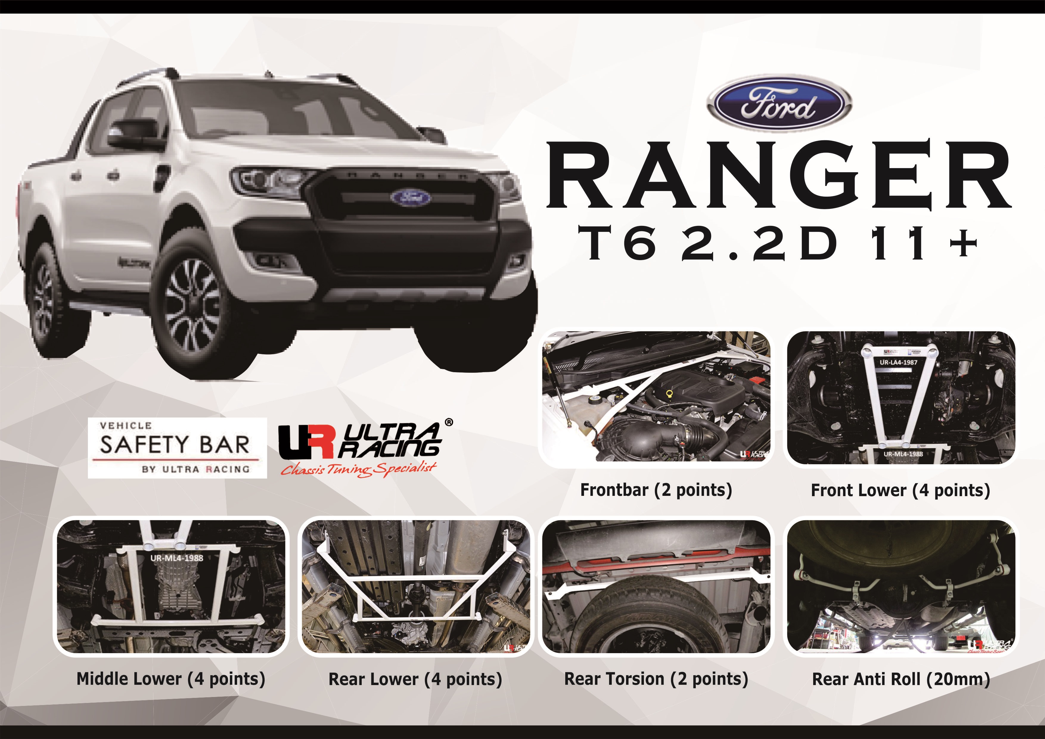 ULTRA RACING STABILISER BAR FORD RANGER T6