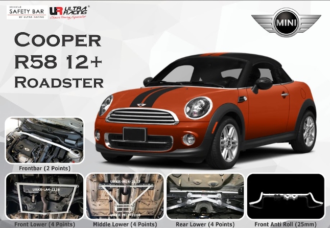 ULTRA RACING STABILISER BAR MINI Cooper R-58 12+