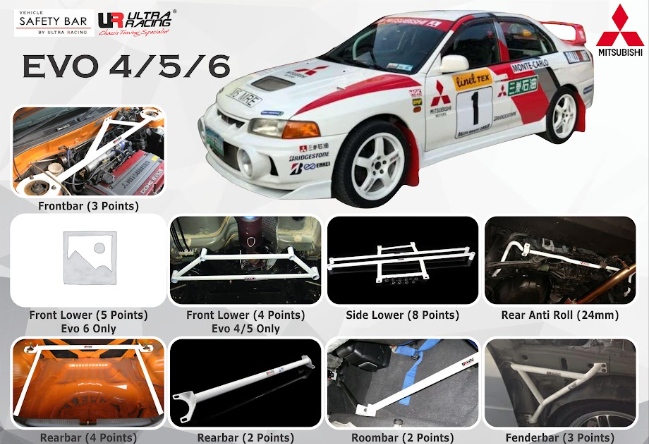 ULTRA RACING STABILISER BAR MITSUBISHI Evo 4/5/6