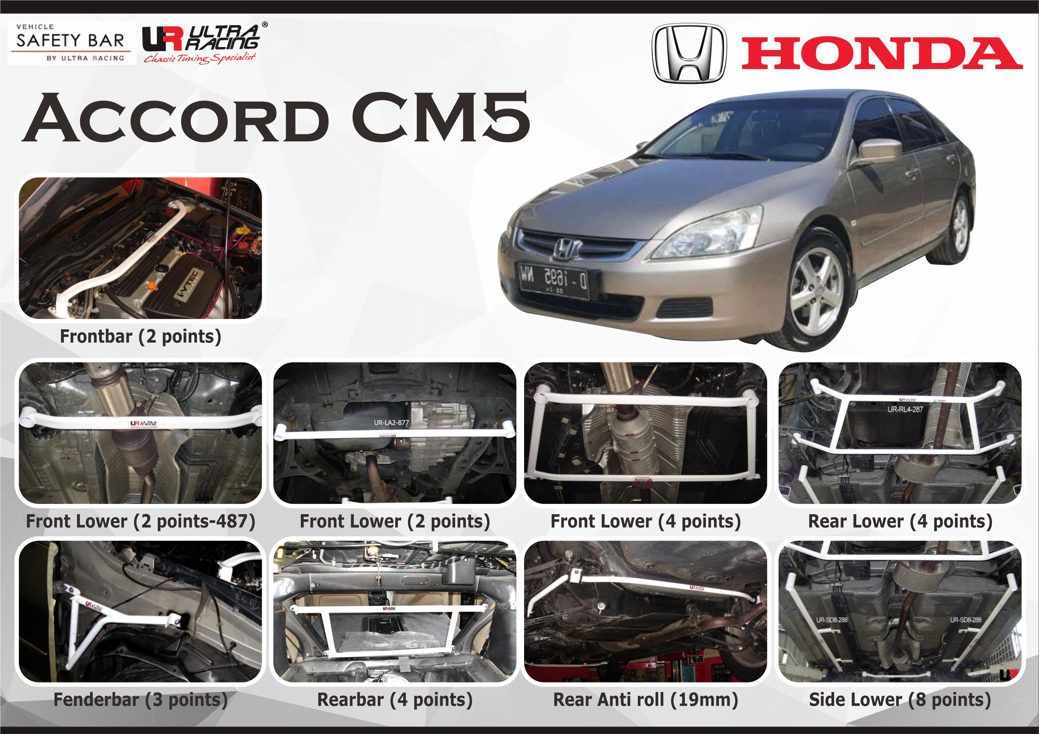 ULTRA RACING STABILISER BAR HONDA ACCROD CM5