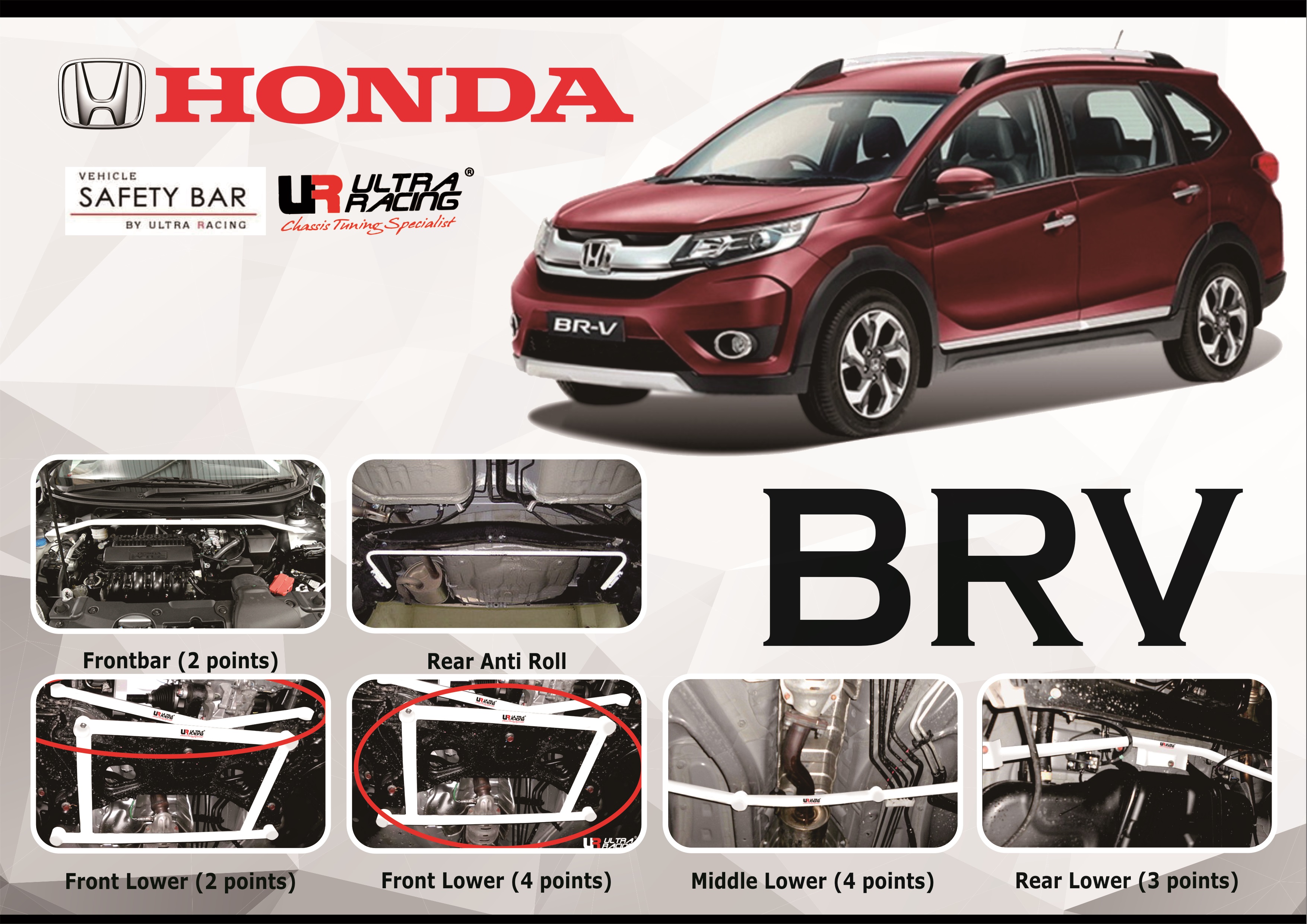 ULTRA RACING STABILISER BAR HONDA BRV