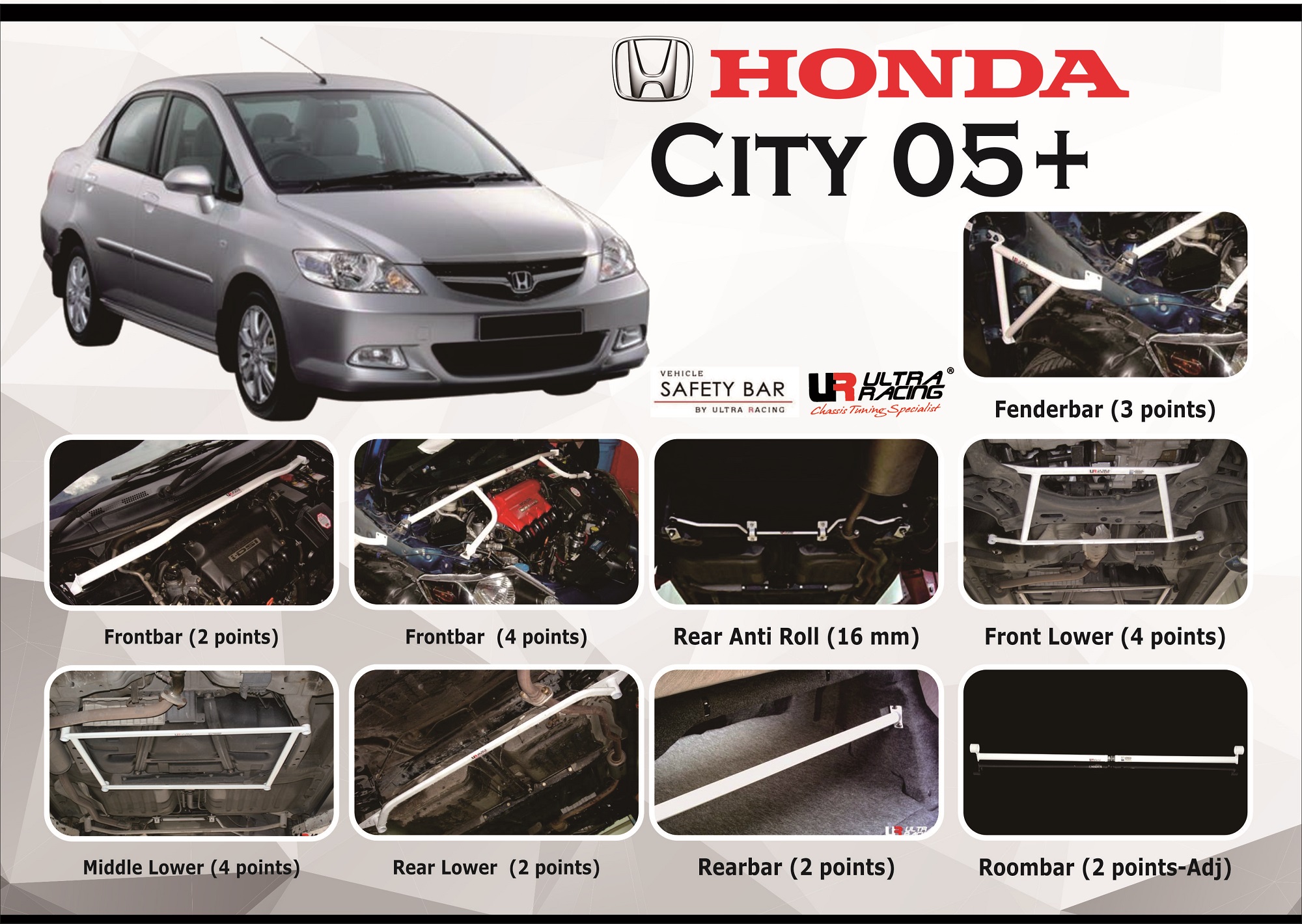 ULTRA RACING STABILISER BAR HONDA CITY 05+