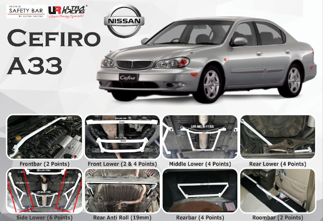 ULTRA RACING STABILISER BAR NISSAN Cefiro A33